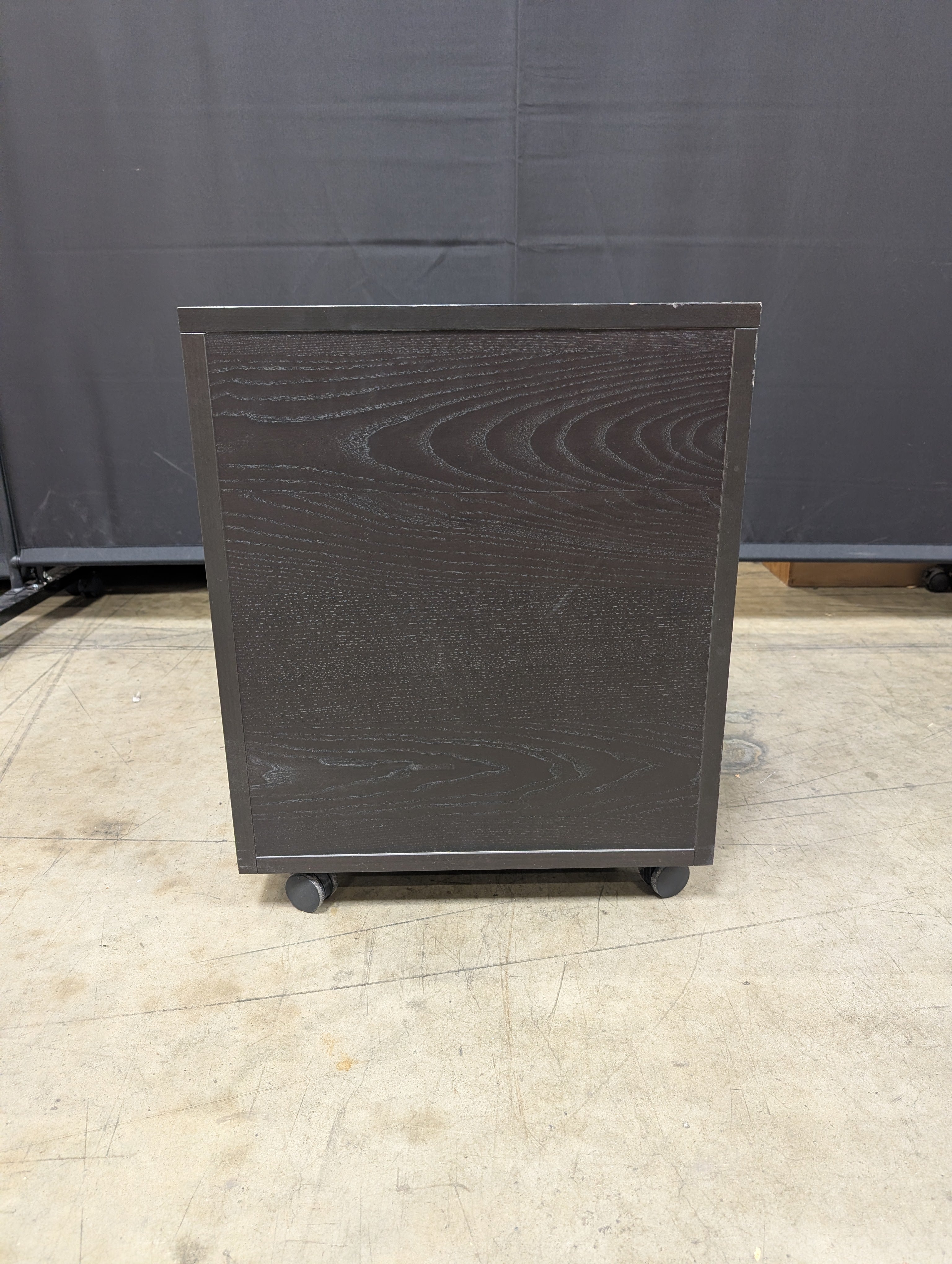 Black Two-Drawer Mobile Filing Cabinet
