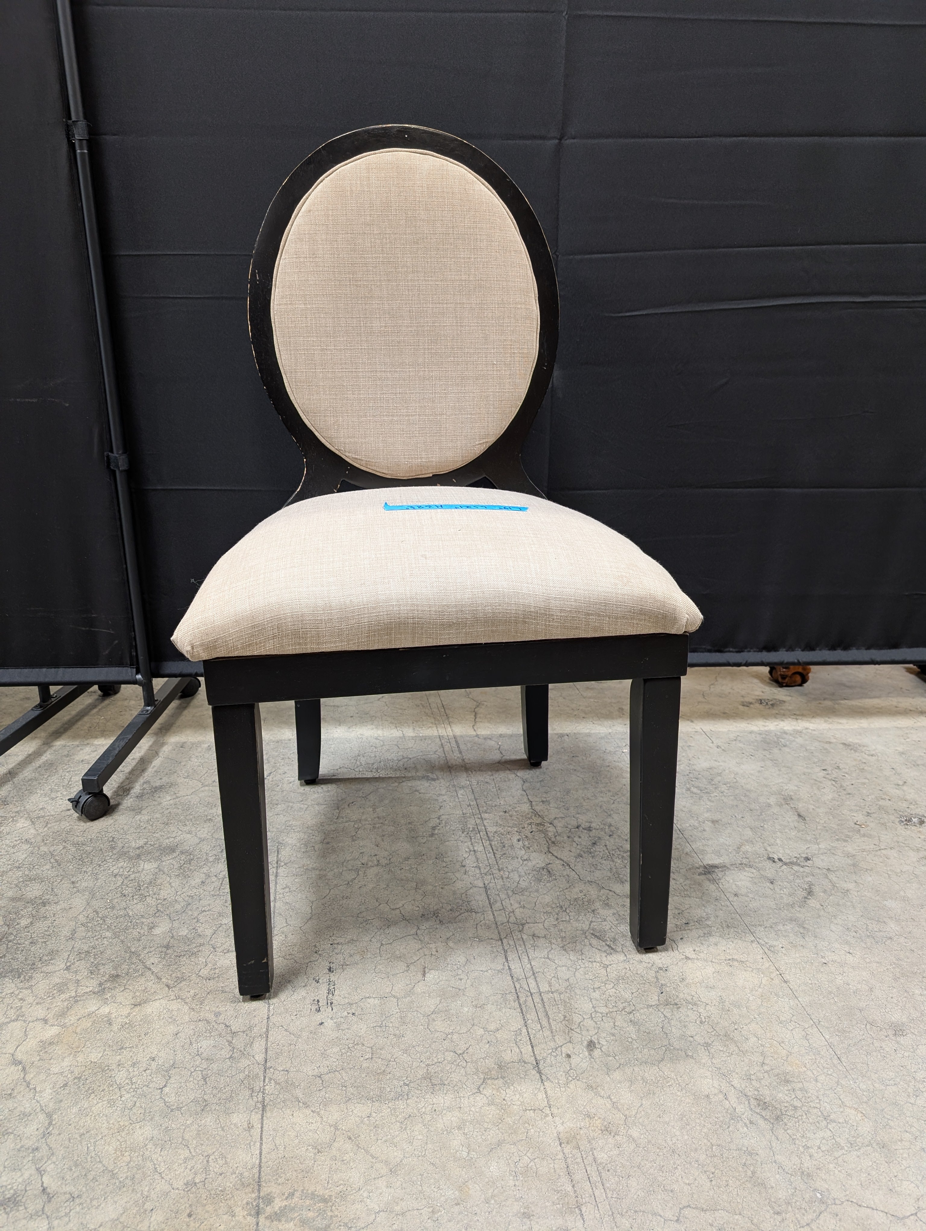 Transitional Wood Frame Upholstered Dining Chairs