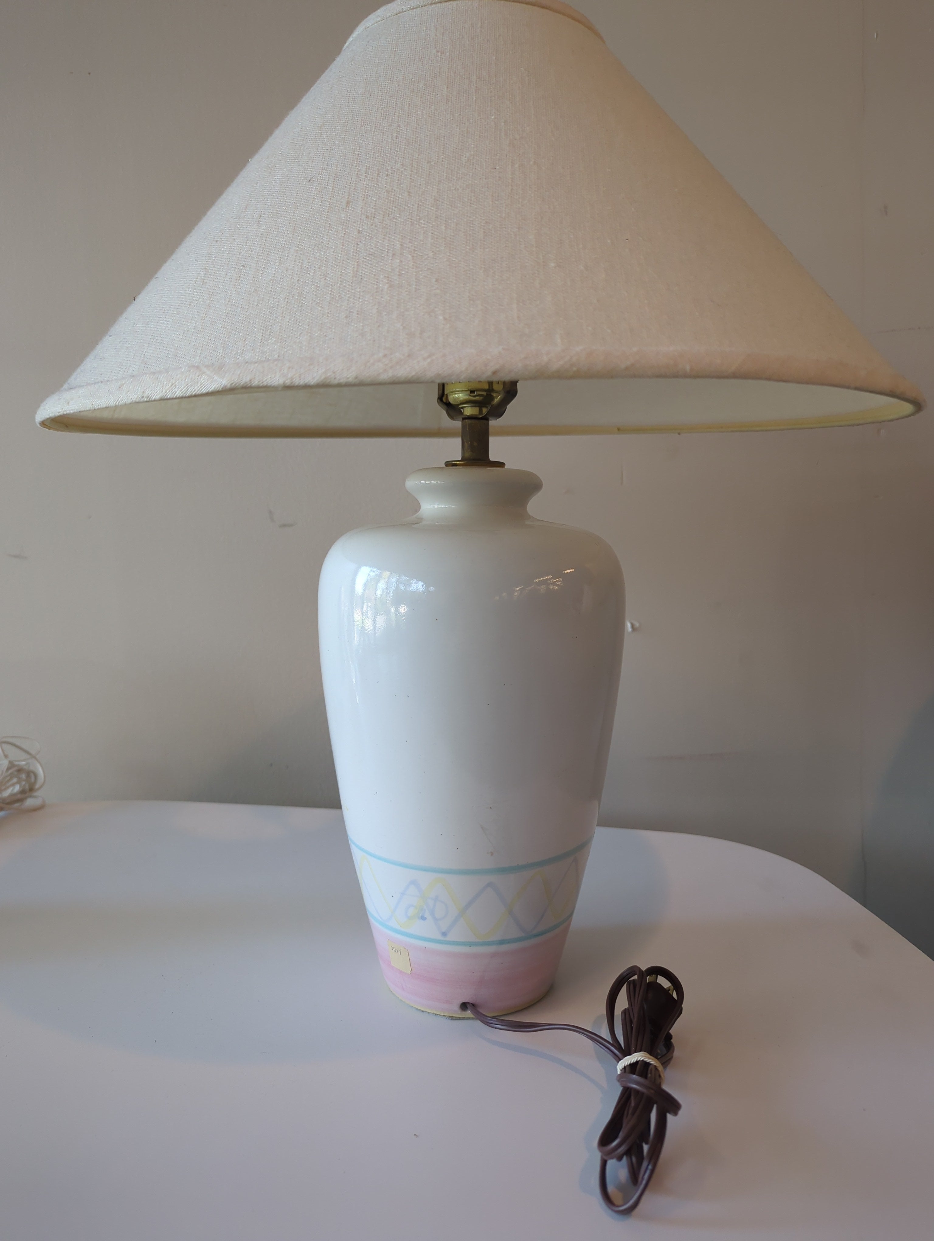Hand-Painted Floral Porcelain Table Lamp