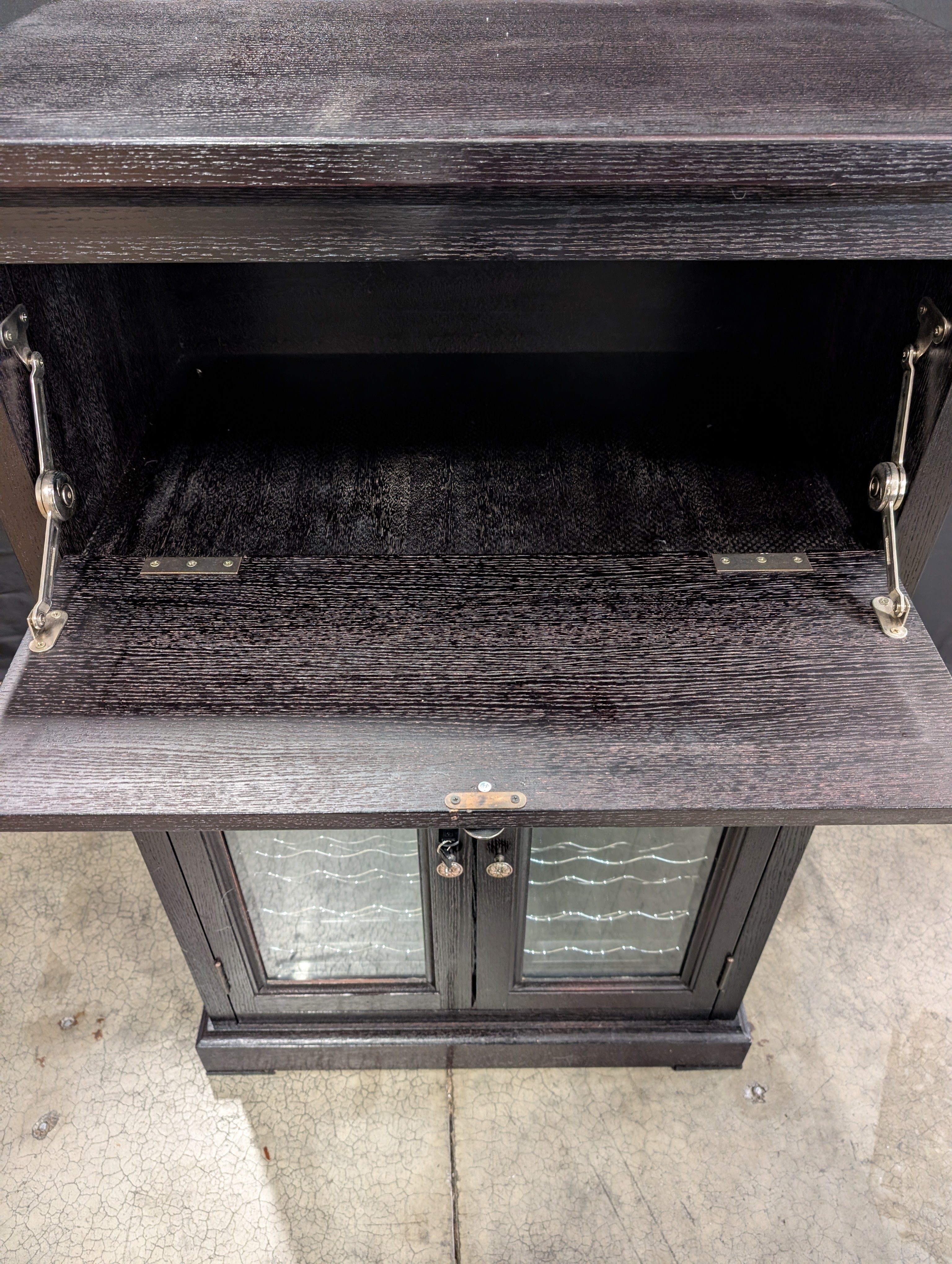 WineEnthusiast Dark Wood Cabinet