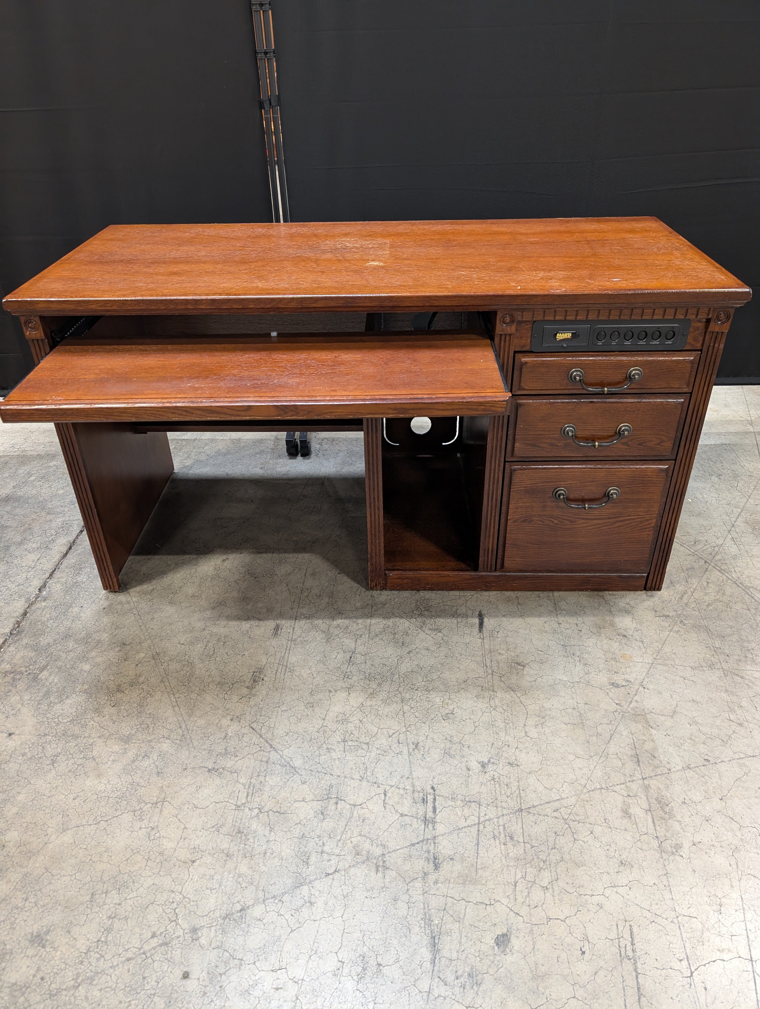 Martin Furniture Dark Wood Office Desk with Storage