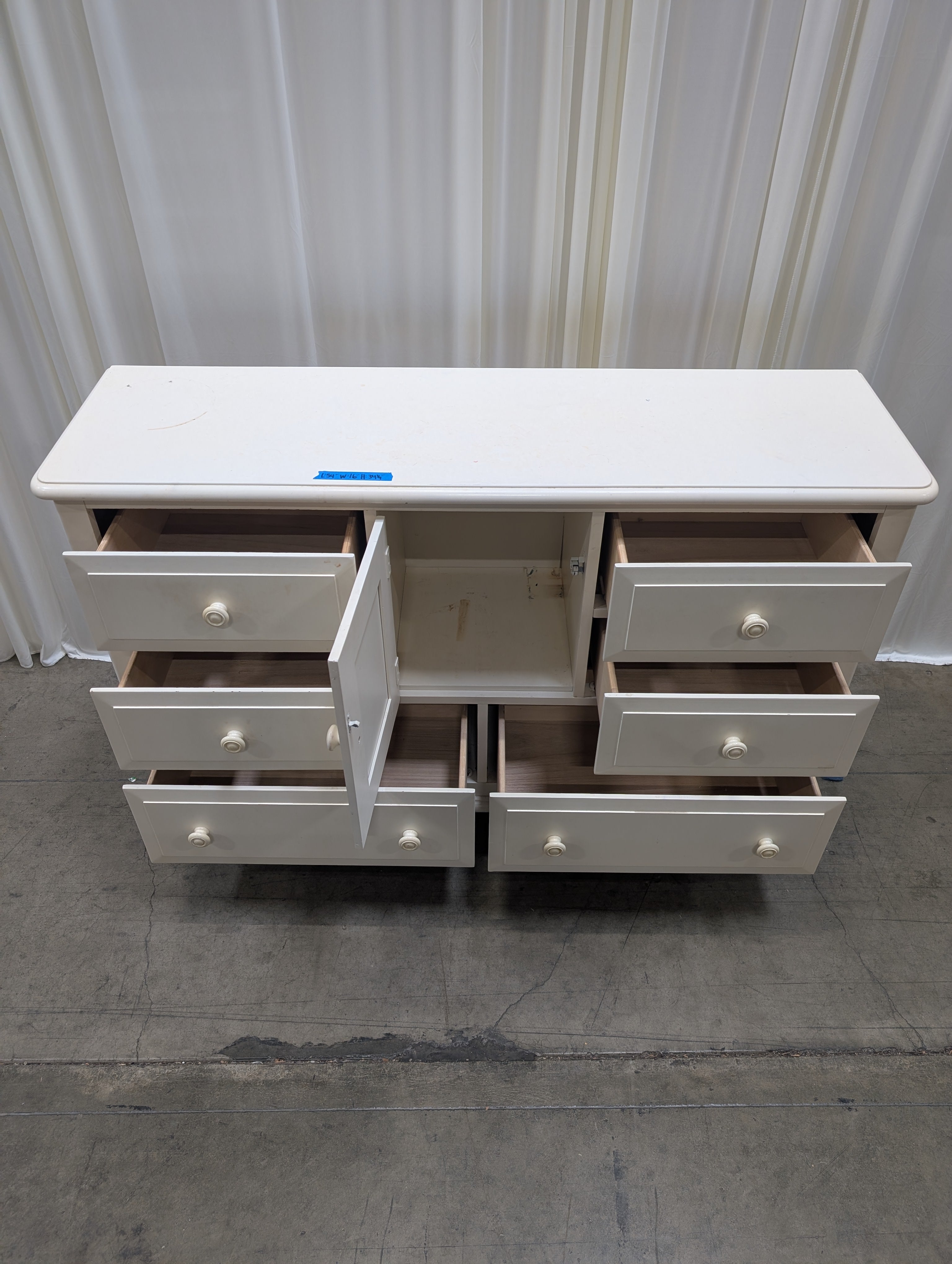 White Painted Wood Dresser