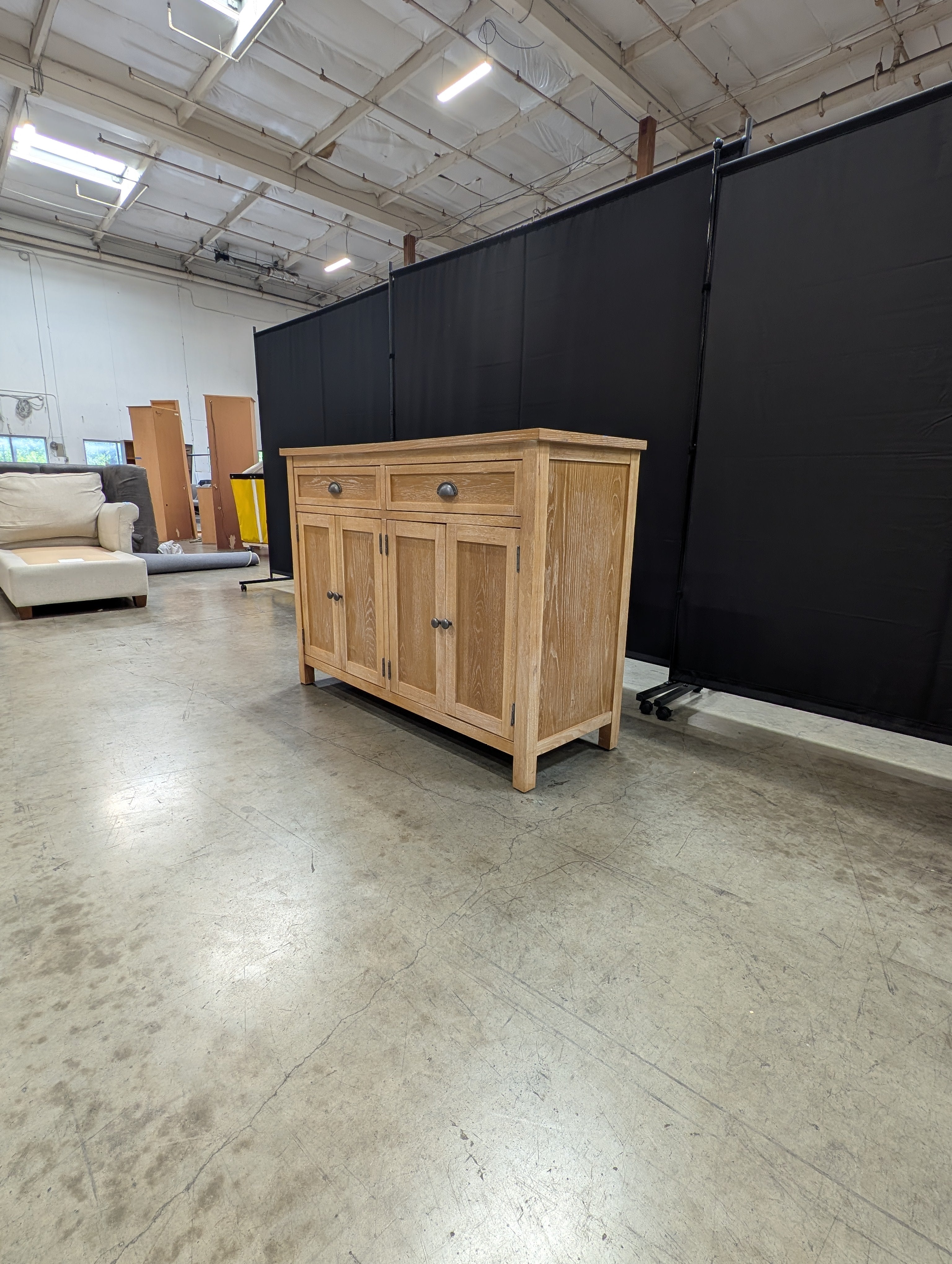 Pier 1 Imports Wood Sideboard Cabinet with Storage Drawers
