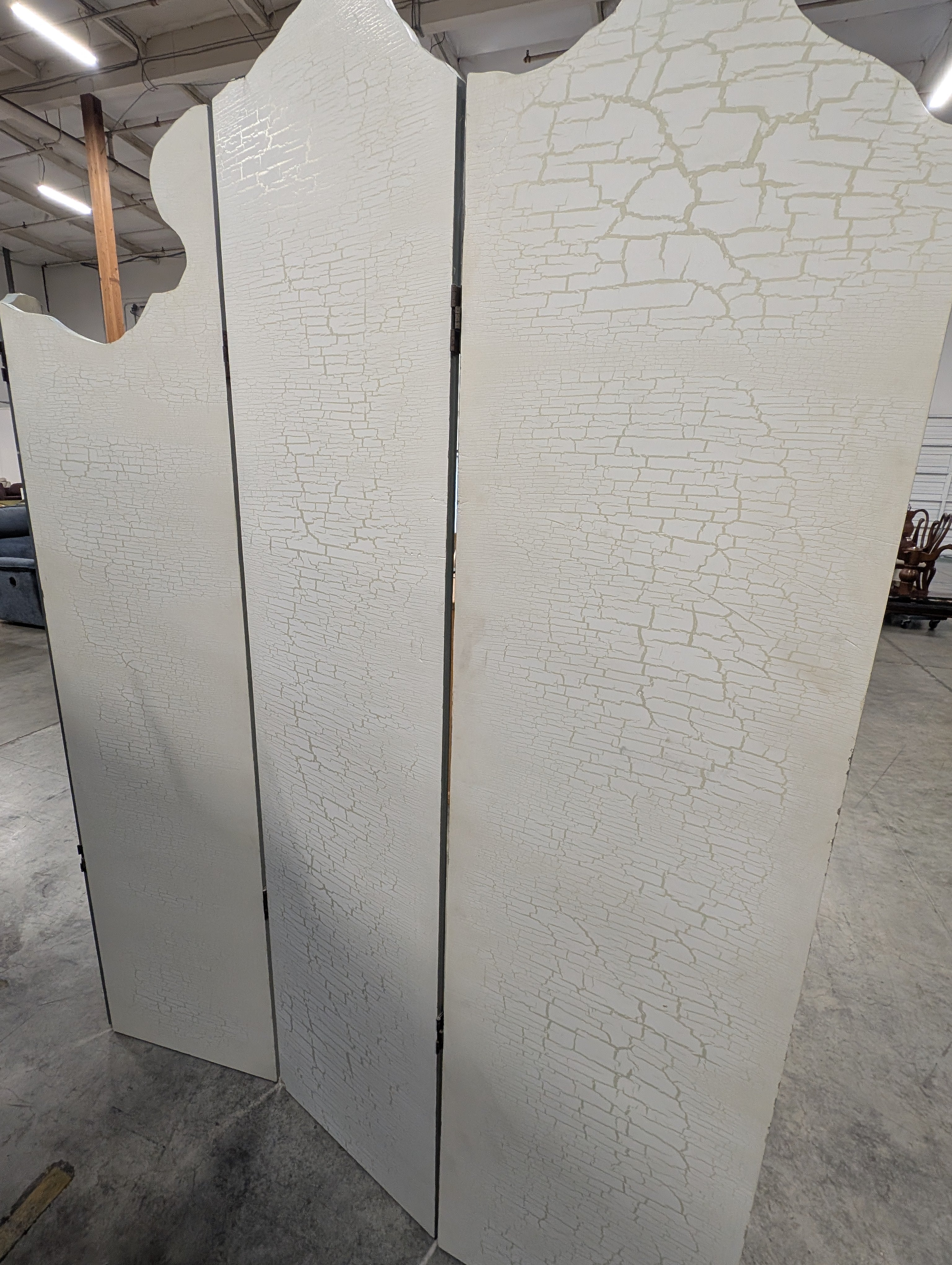 Abstract Artistic Three-Panel Room Divider Screen