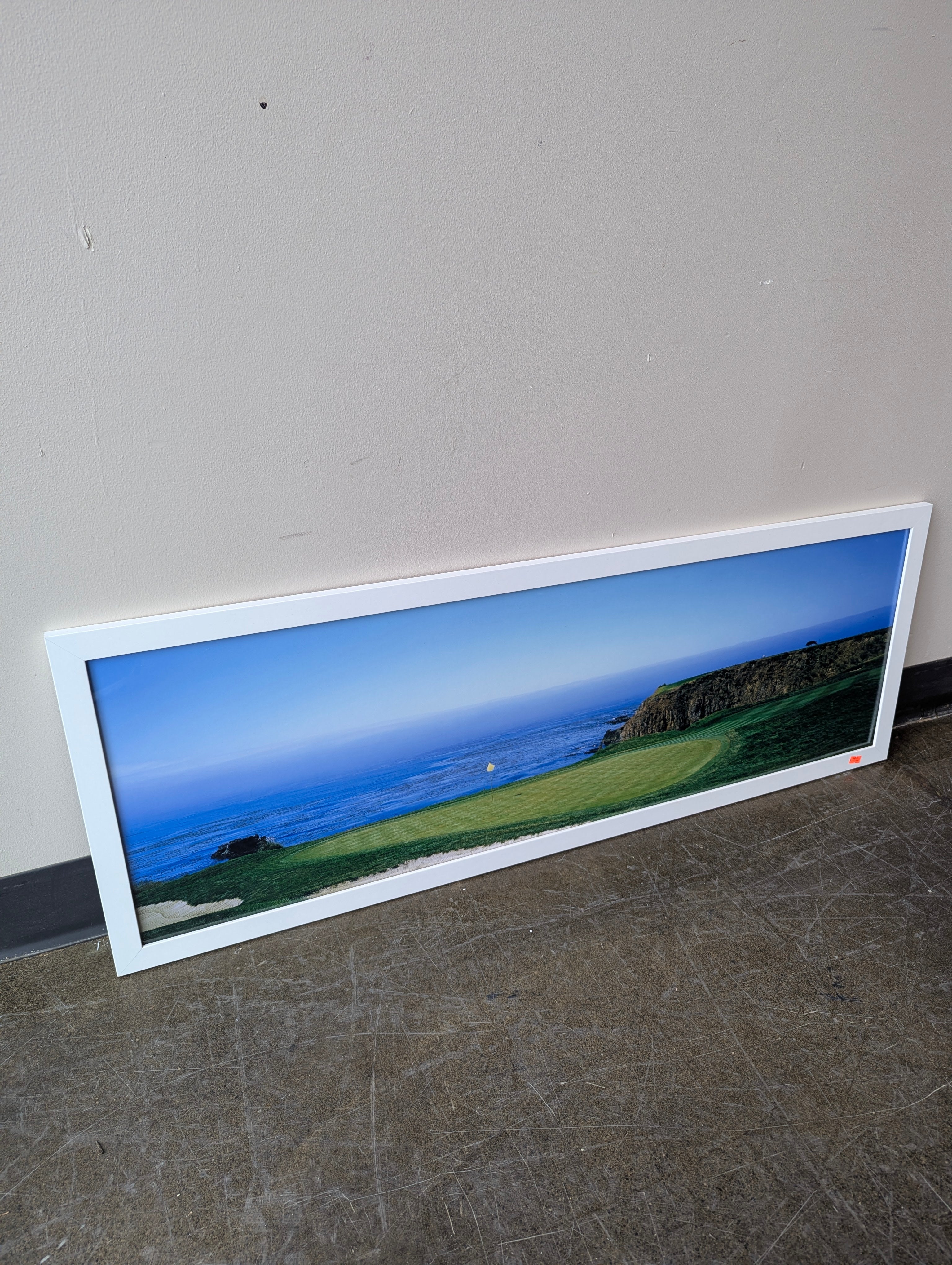 Panoramic Coastal Golf Course Framed Art Print