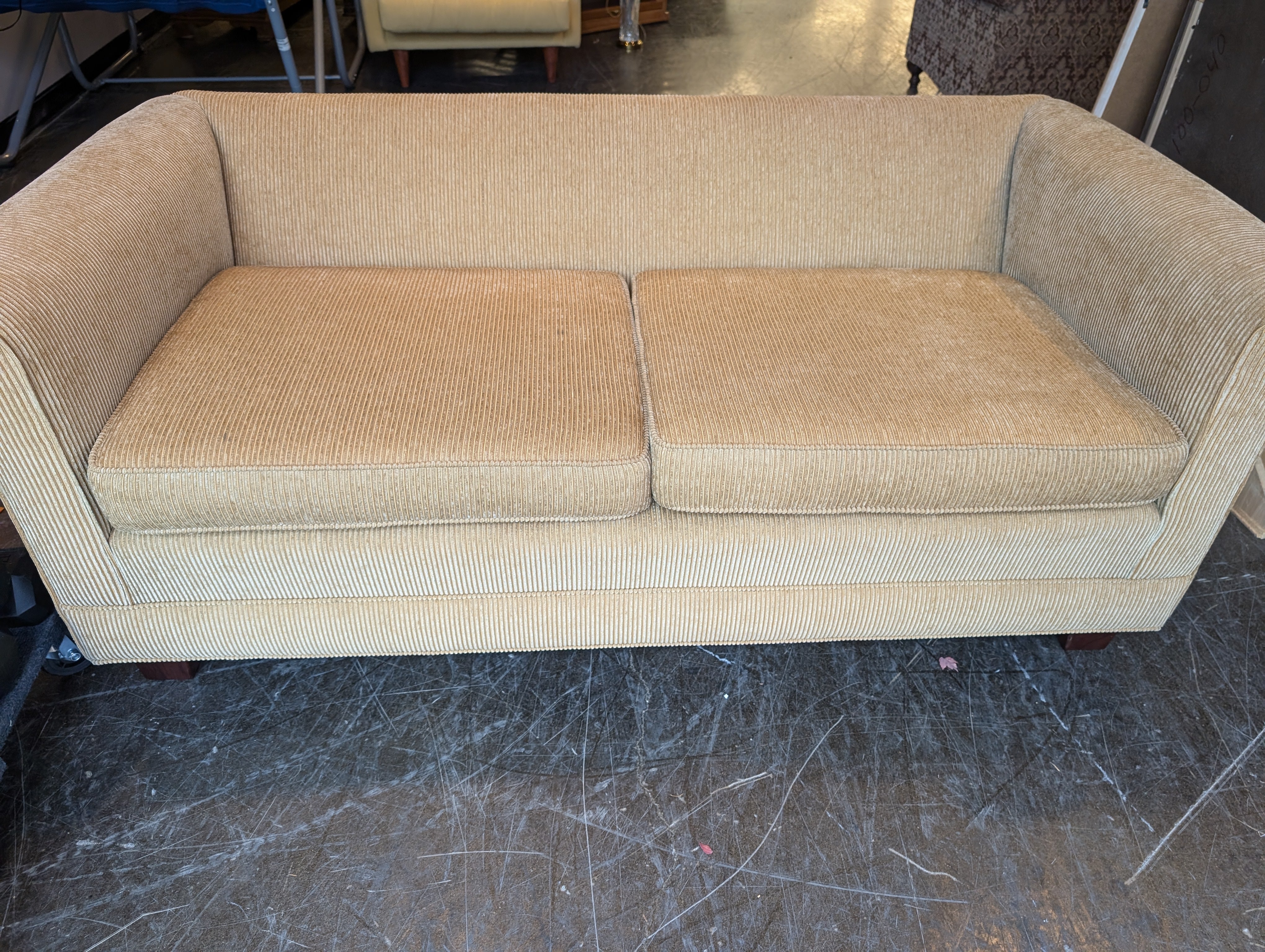 Vintage Durobilt Furniture Sofa: Brown Corduroy