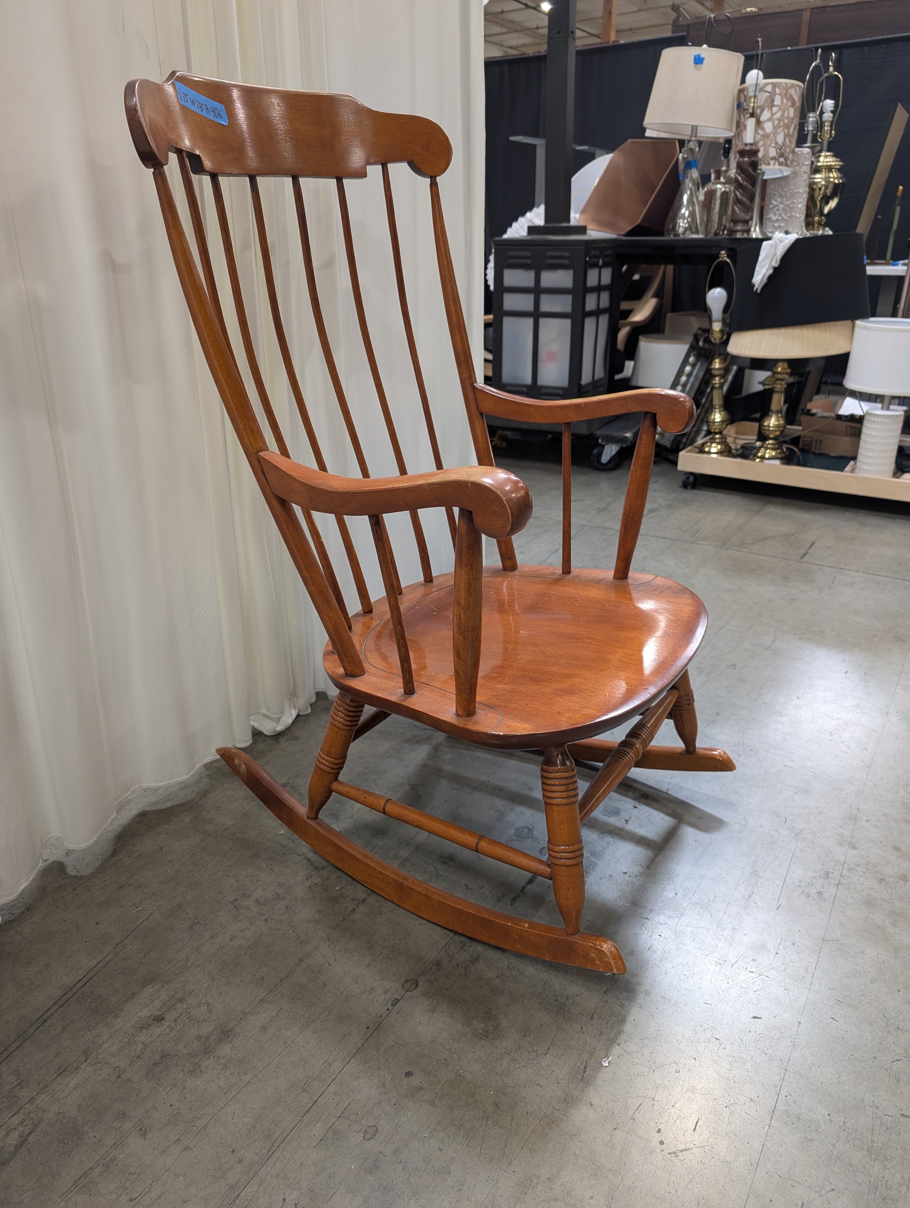 Traditional Spindle Back Rocking Chair in Wood