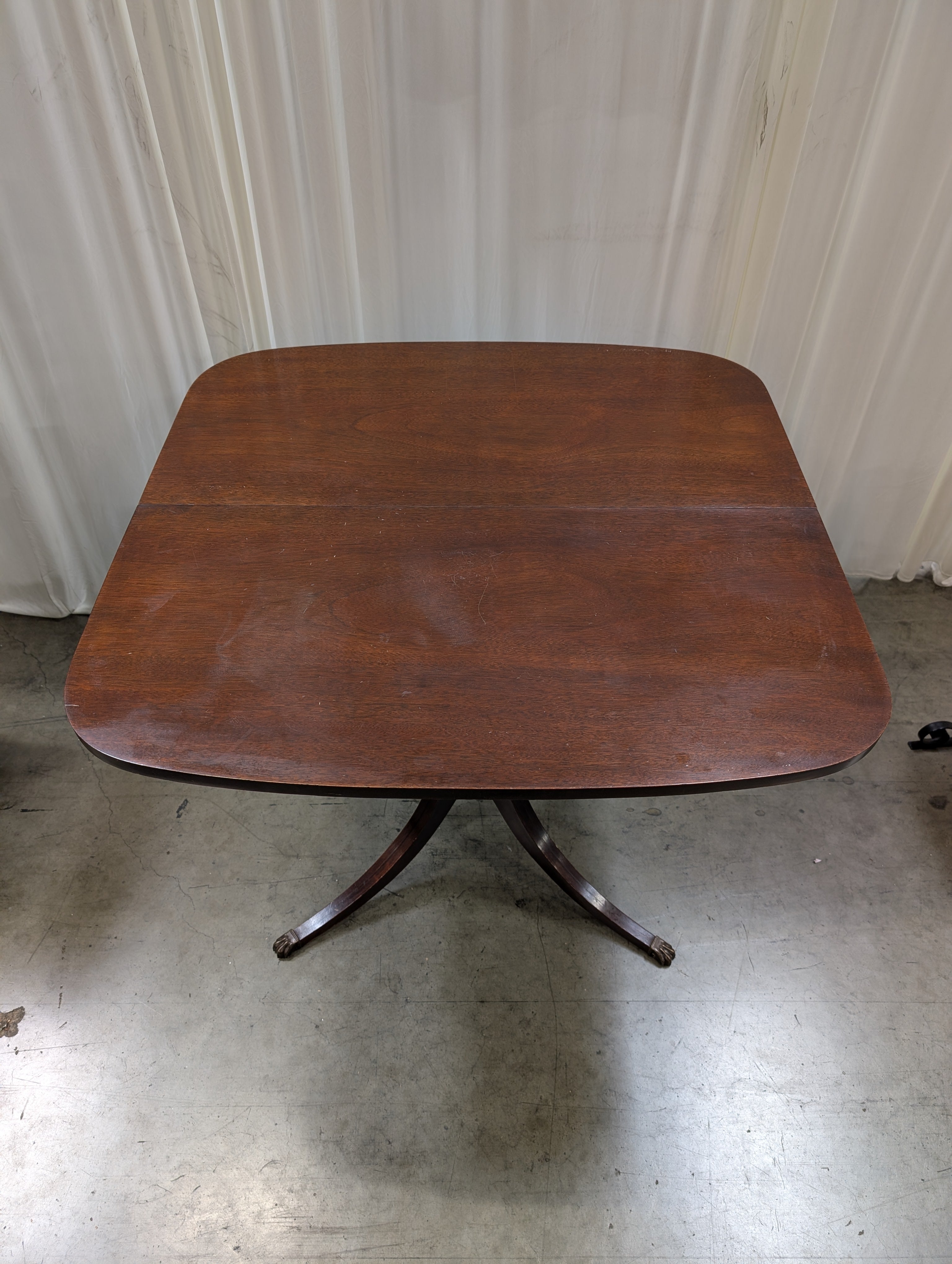 Vintage Mahogany Pedestal End Table with Tilt-Top