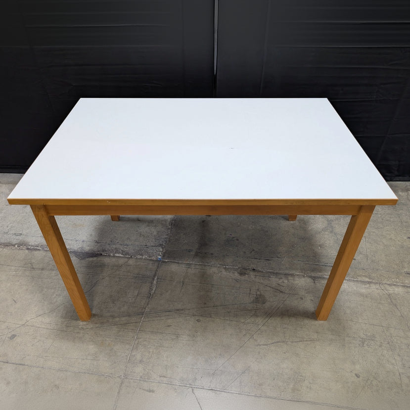 Modular Wood and White Table