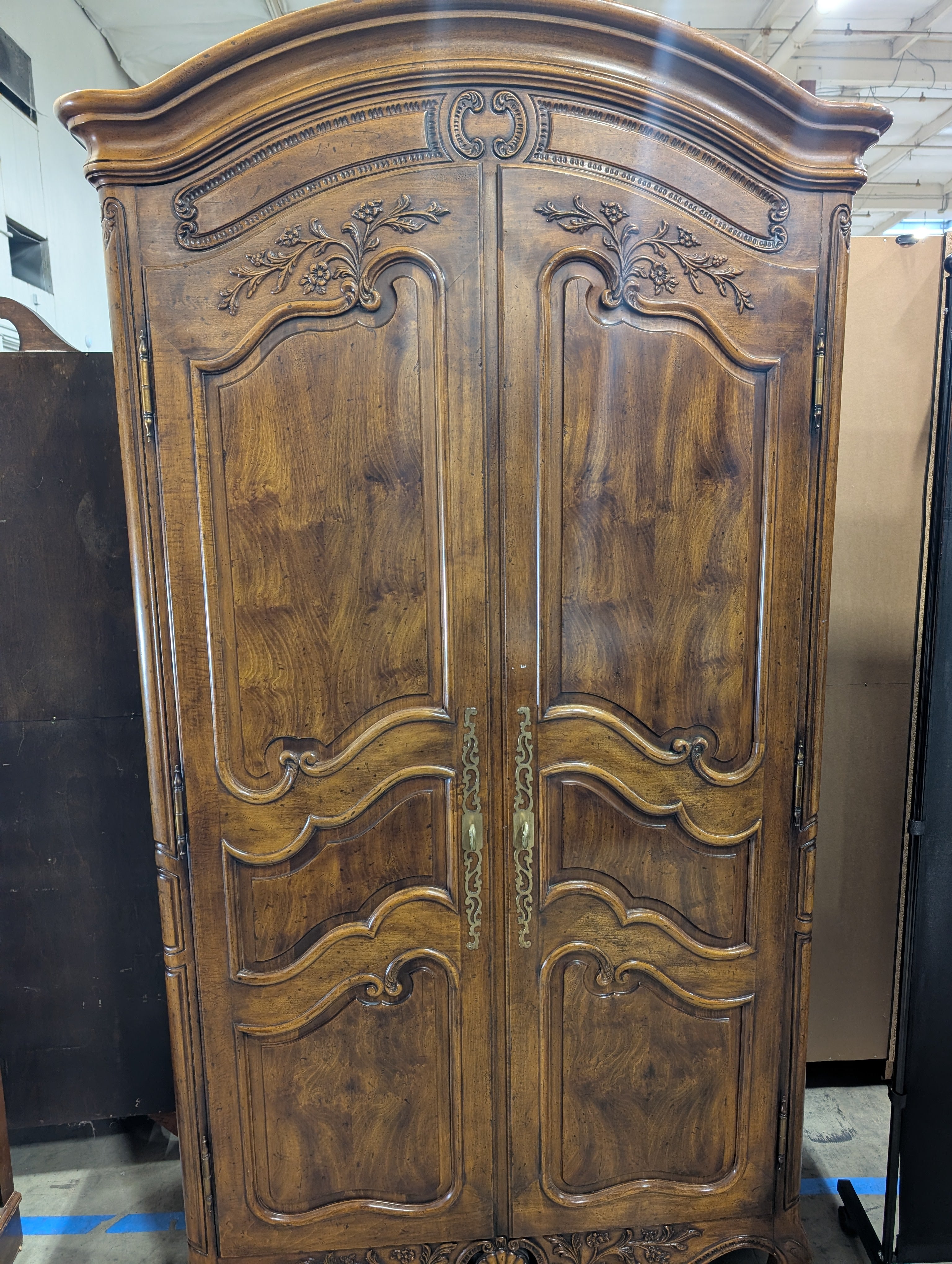 Henredon 2-Door Armoire: Rich Hardwood Wardrobe