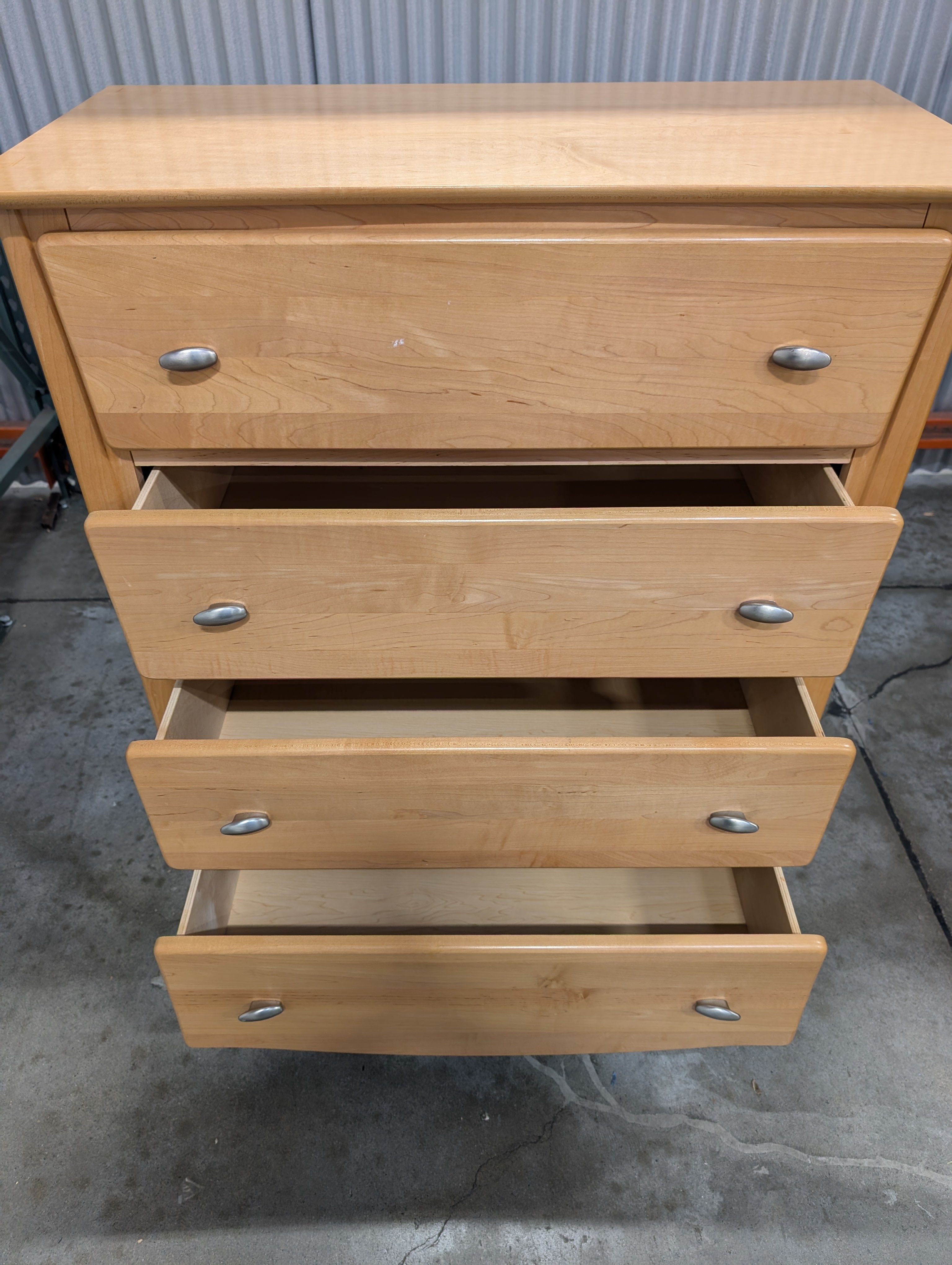Natural Tone Four-Drawer Wooden Chest