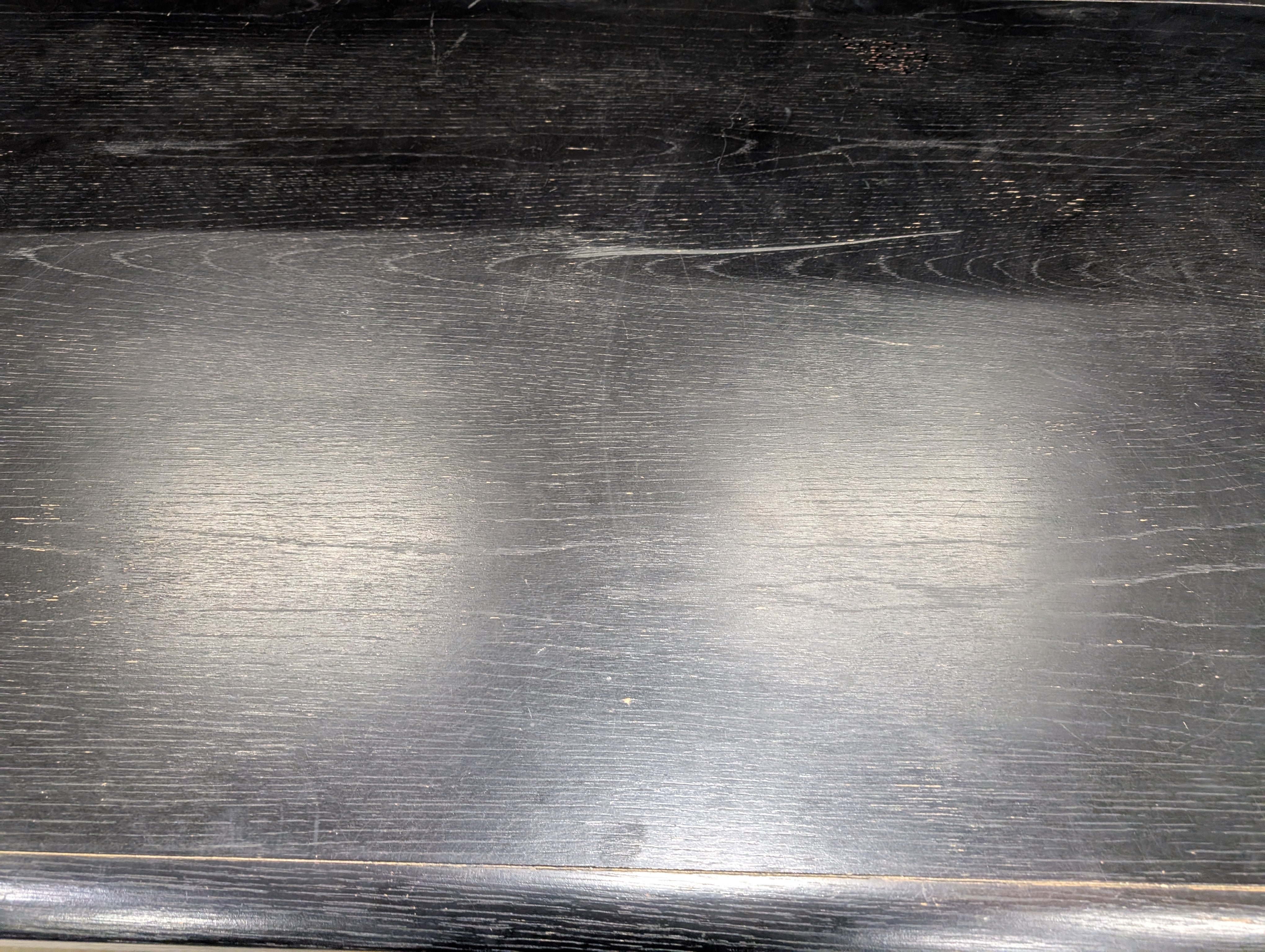 Modern Dark Wood Rectangular Dining Table