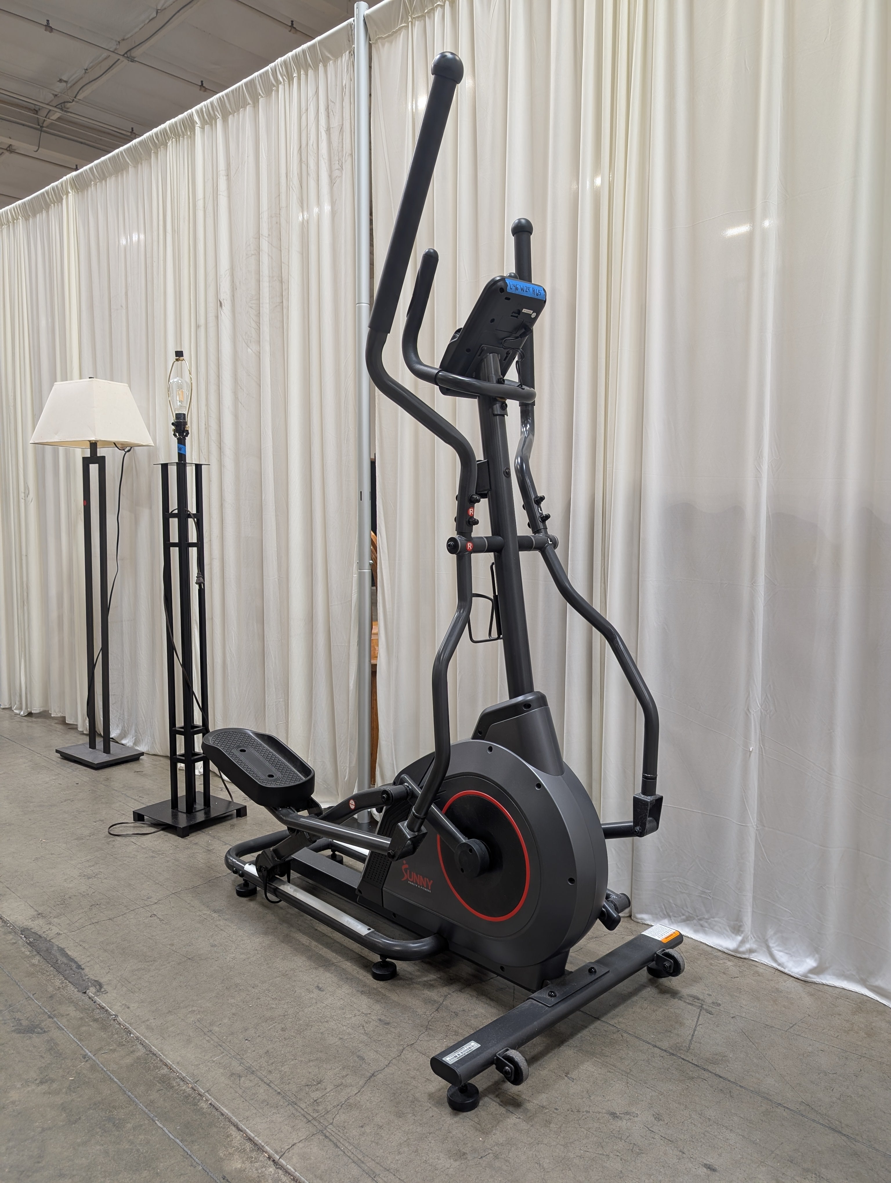 Black Magnetic Elliptical Trainer with Red Accents