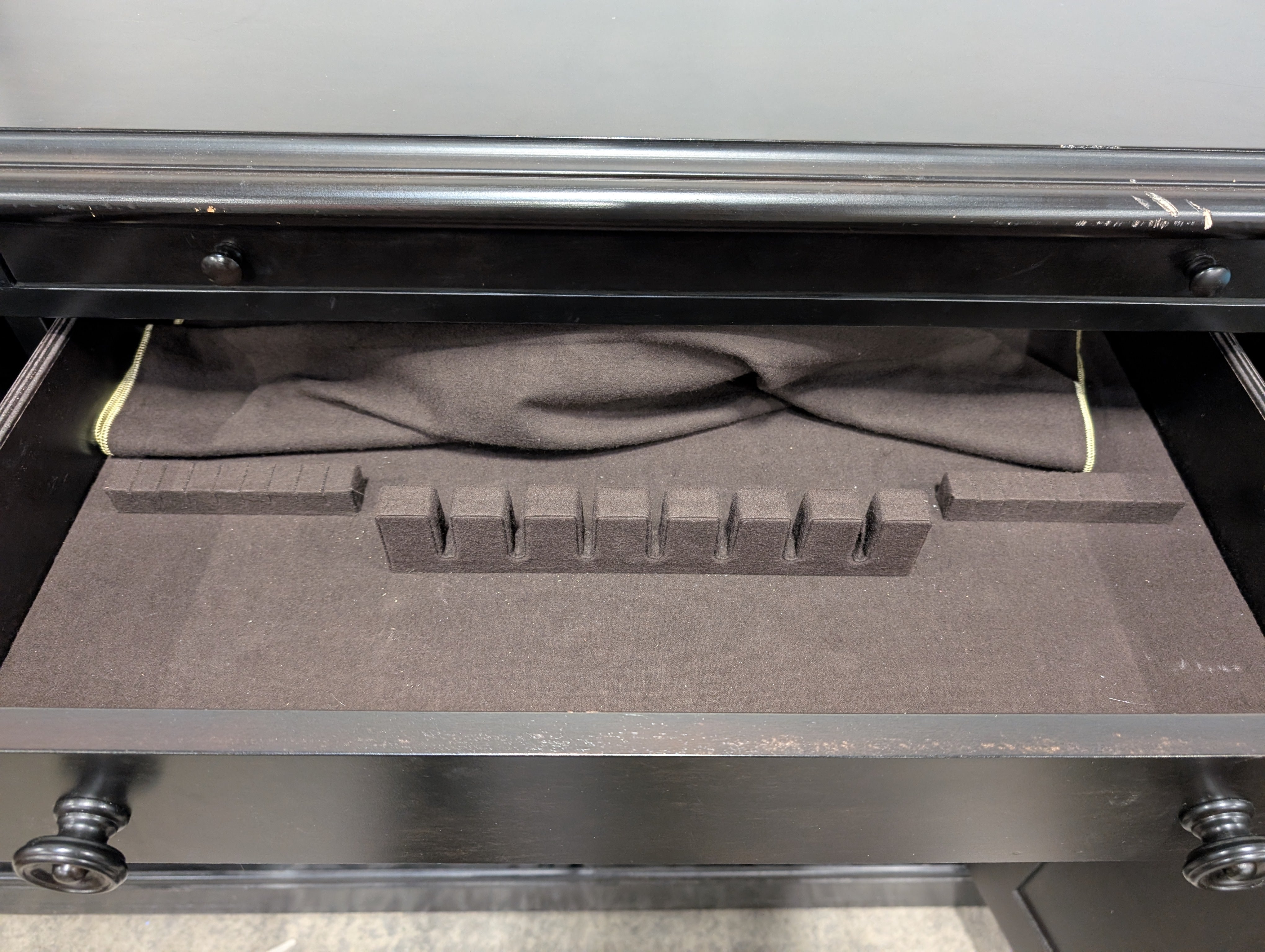 Versatile Dark Wood Drexel Storage Cabinet with Double Doors