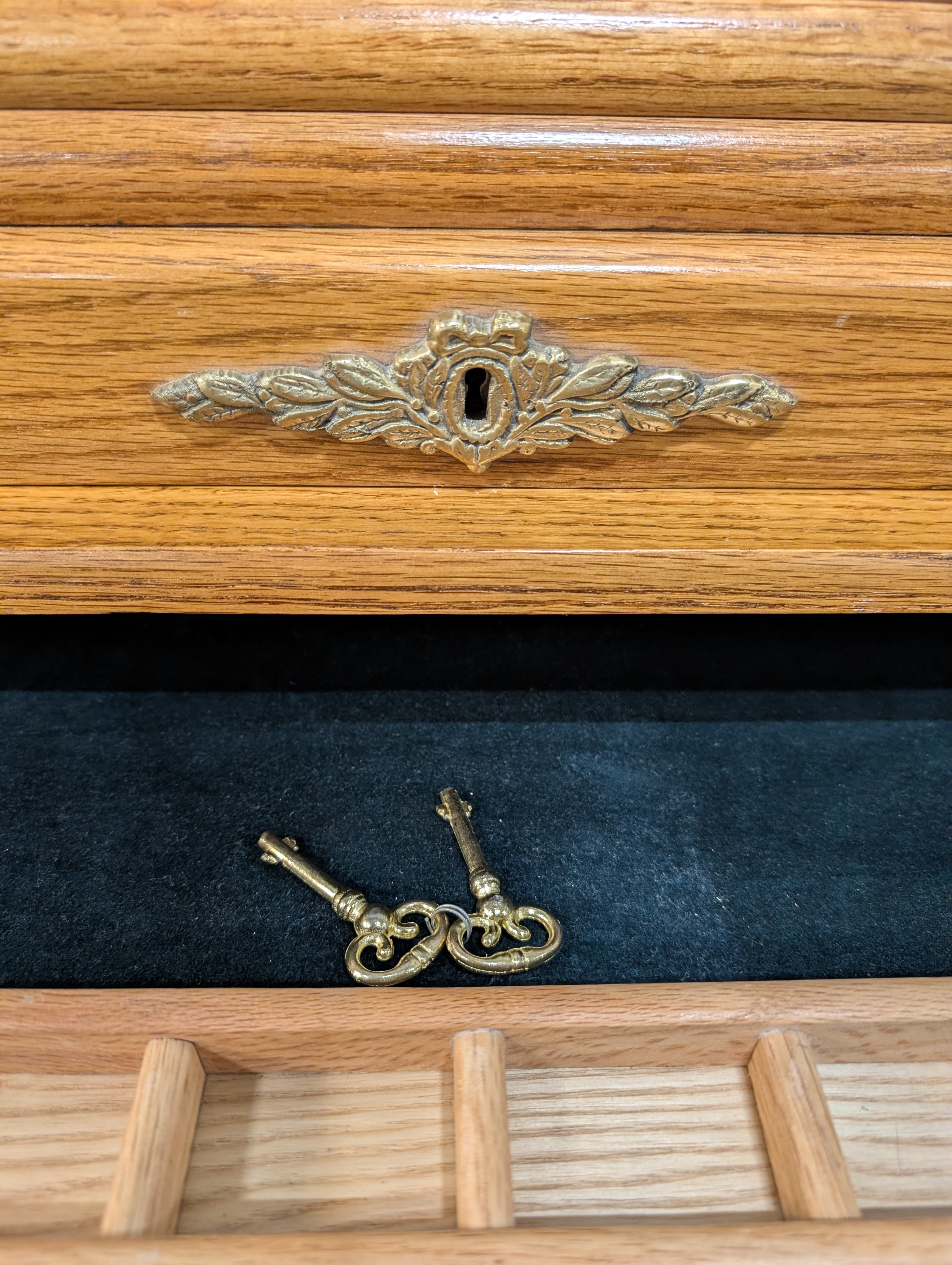 Classic Wood Roll-Top Secretary Desk with Drawers