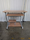 Light Brown Wood Mobile Utility Cart