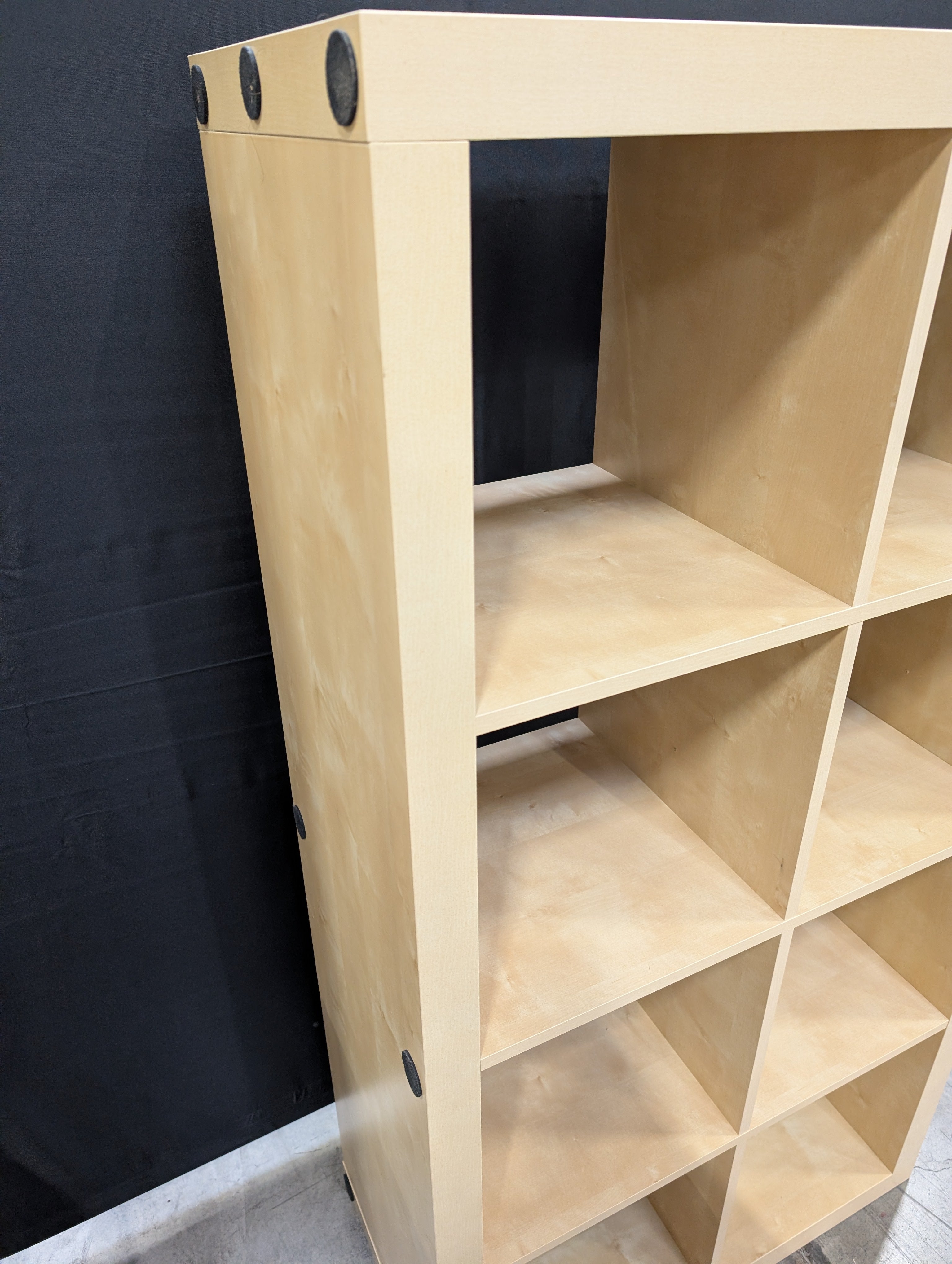 Versatile Light Wood-Tone Eight-Cubby Storage Unit