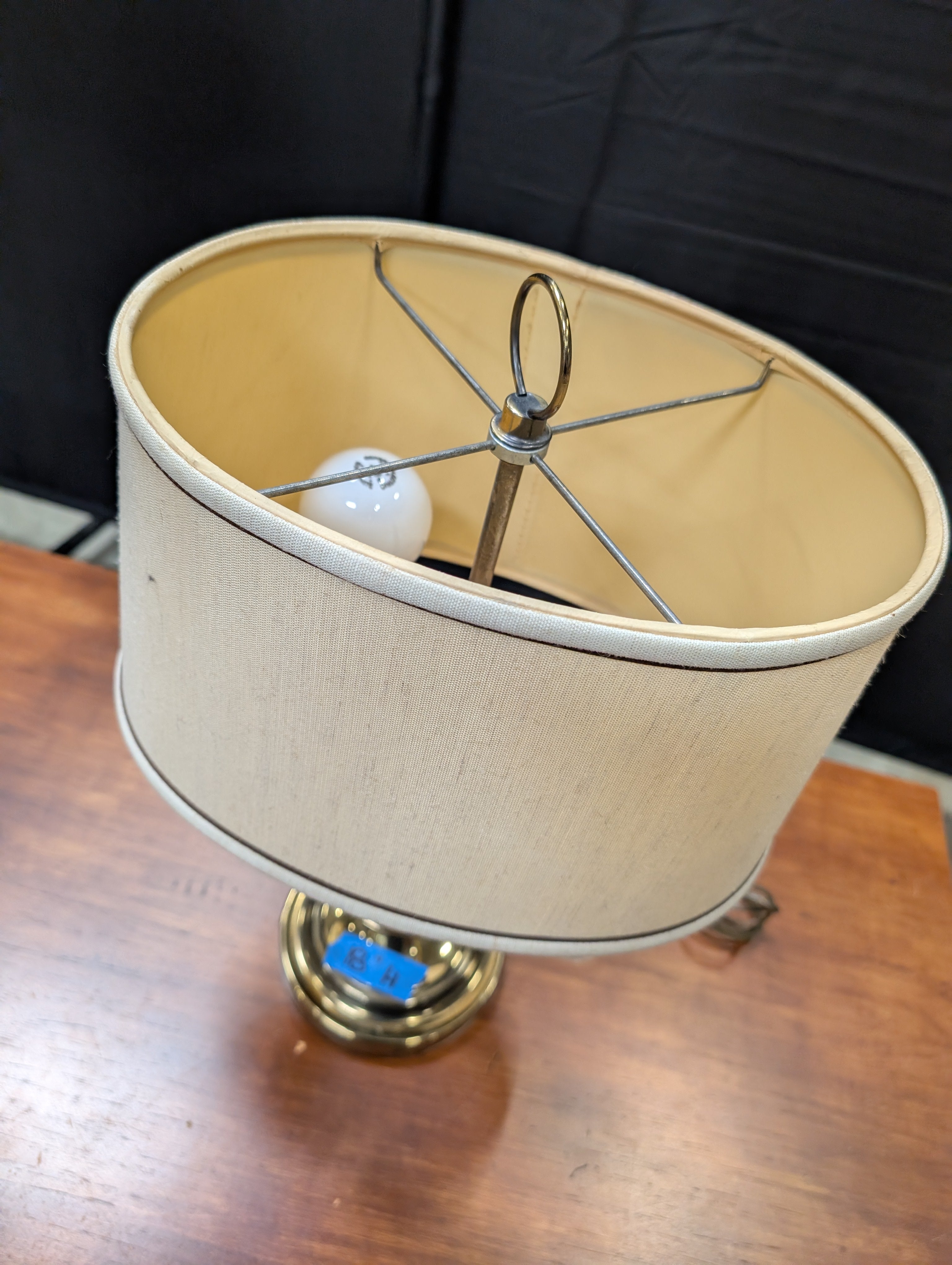 Vintage-Style Brass-Toned Double Candlestick Table Lamp