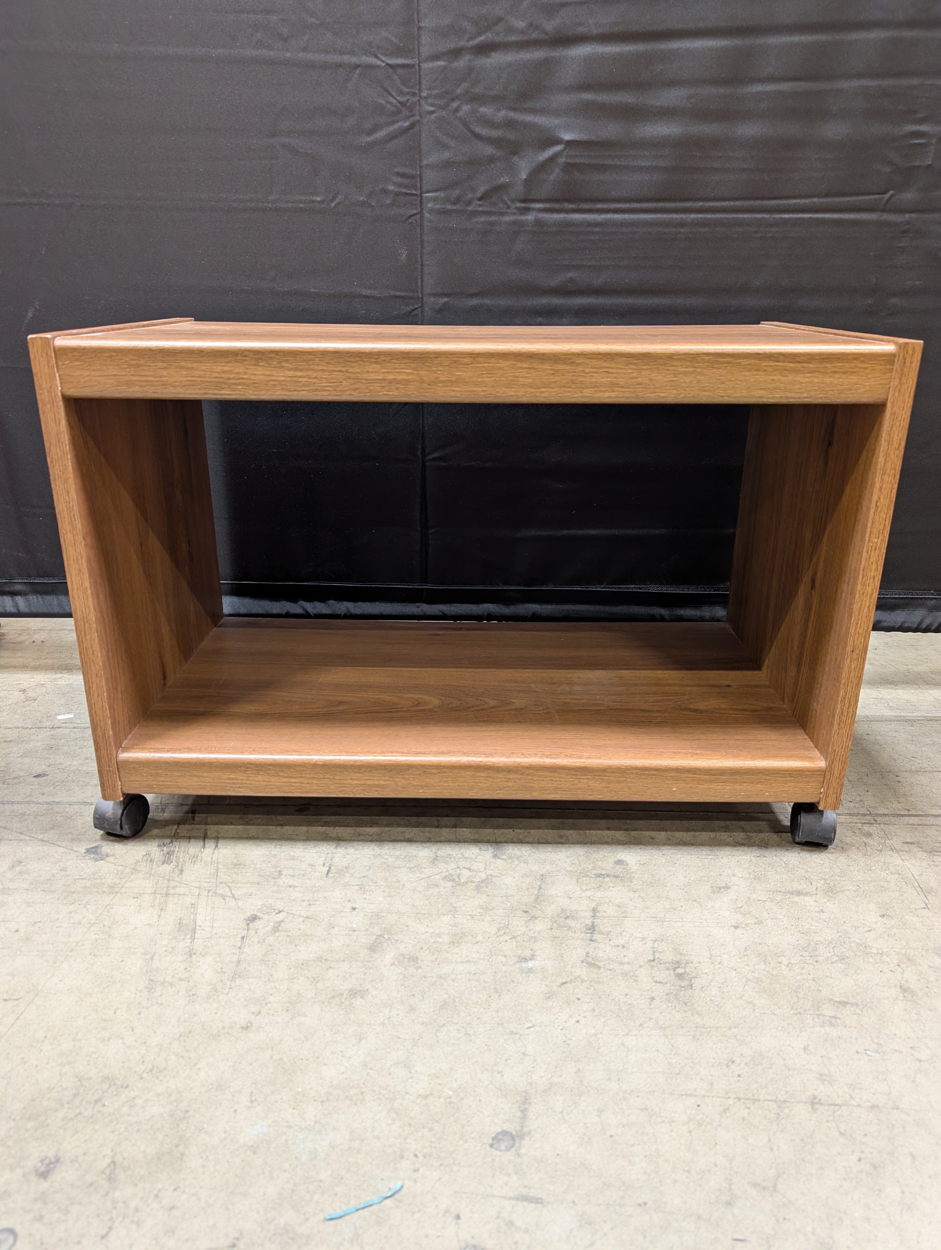 Compact Wooden Open Shelf Storage Unit