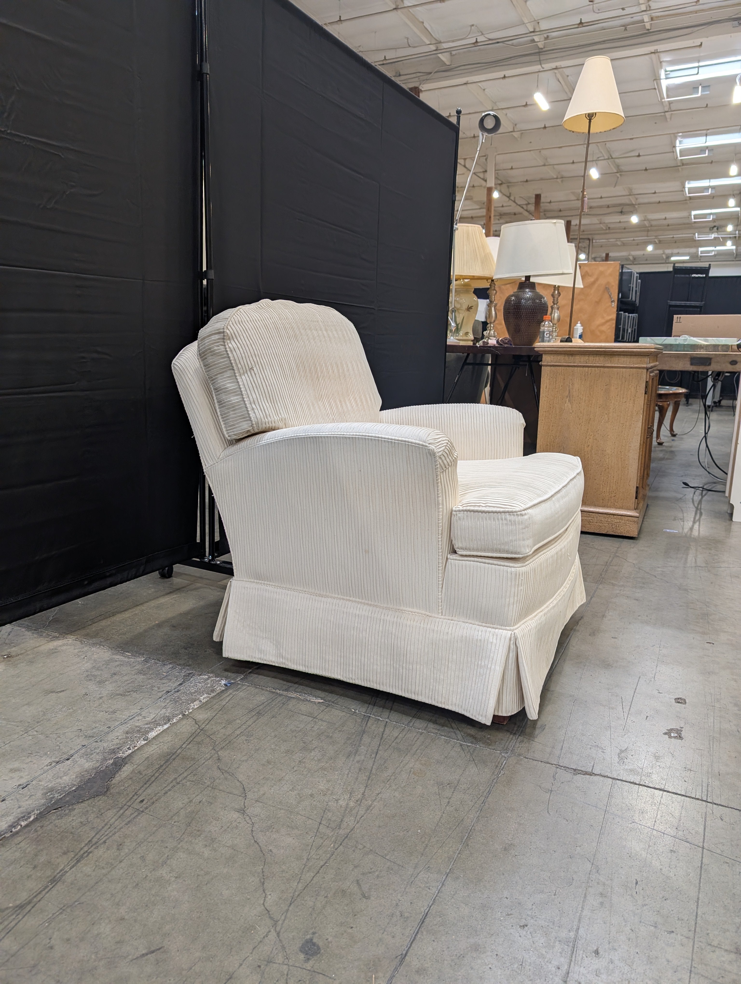 Cream Ribbed WOODMARK Original Accent Armchair