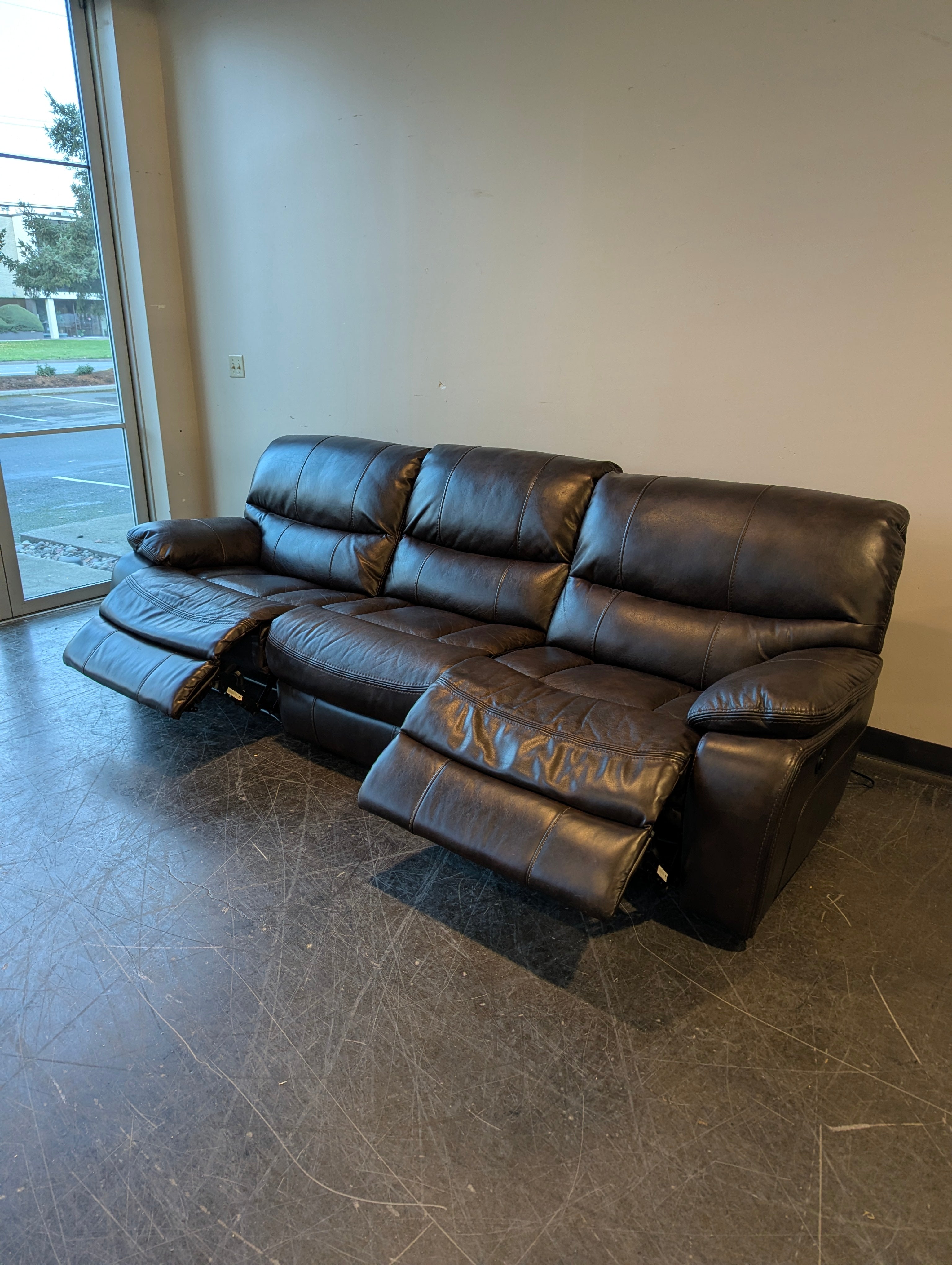 Comfortable Brown Reclining Sofa and Chair Set