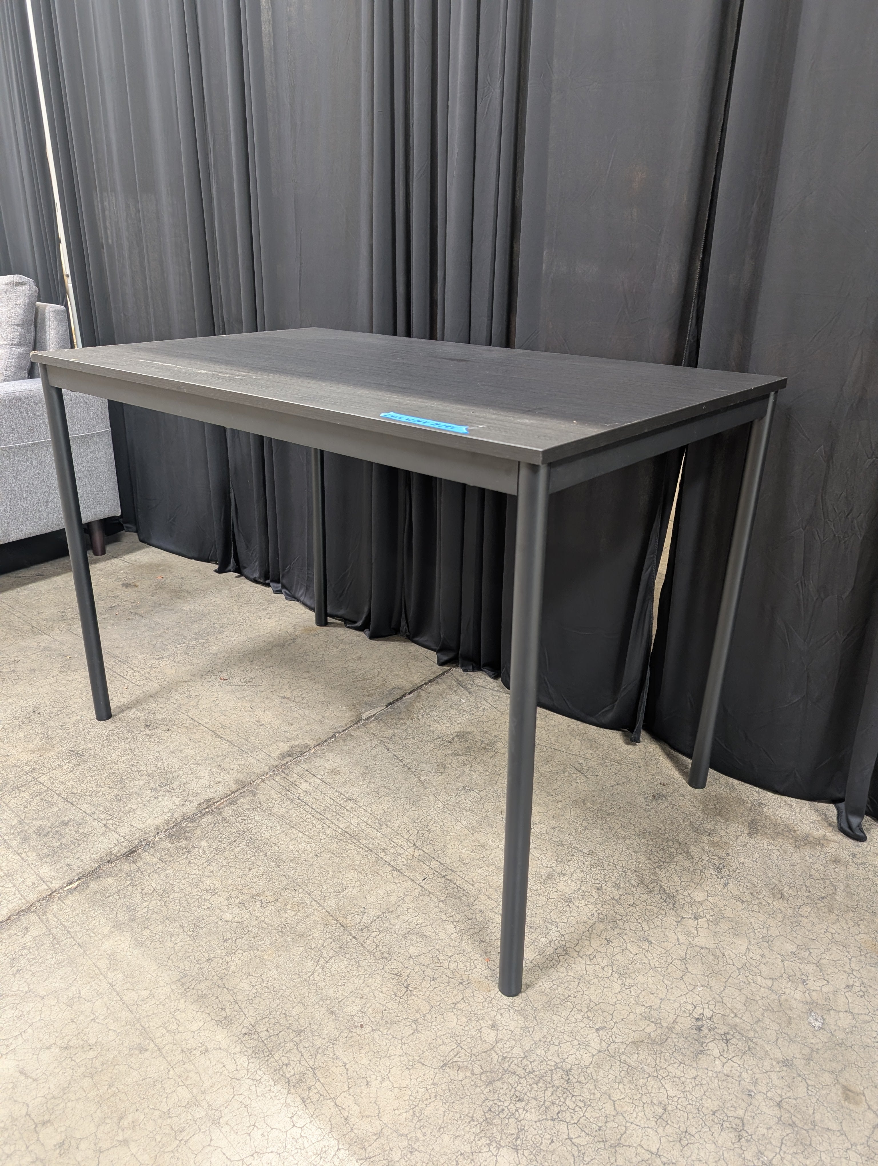 Simple Dark Grey Rectangular Desk