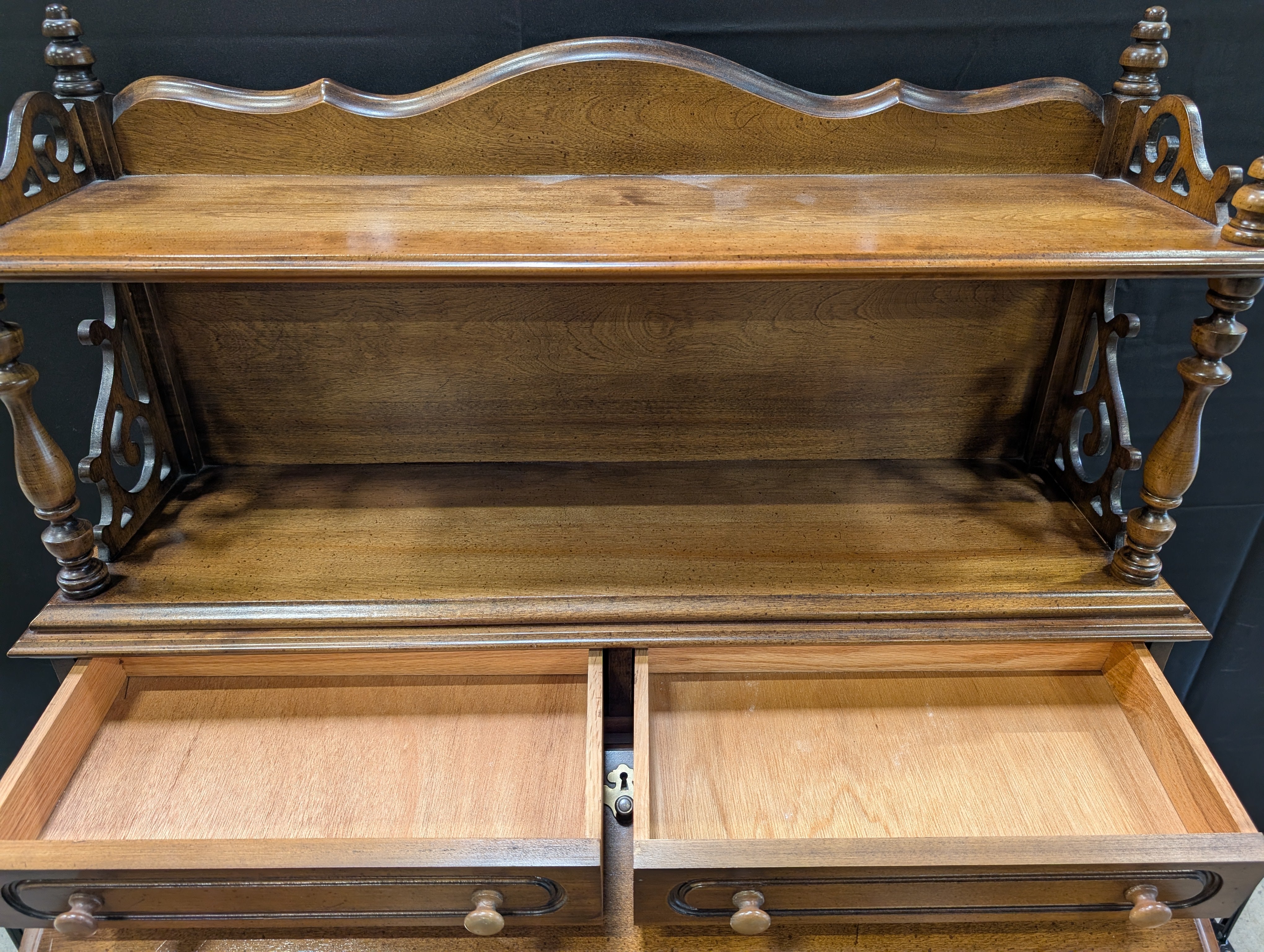Jasper Cabinet co. Vintage Secretary Desk with Carved Details