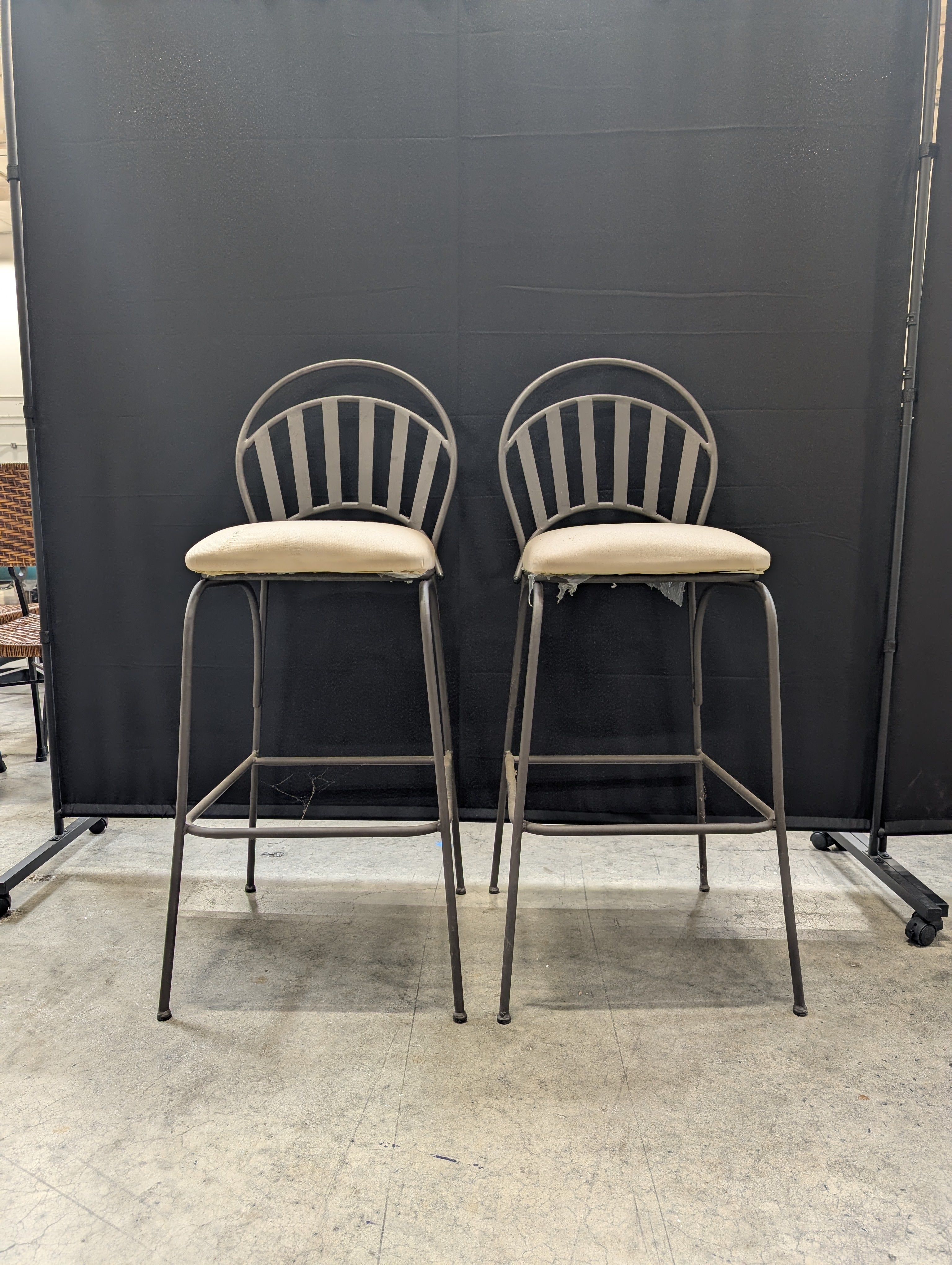 Pair of Emerald Home Furniture Metal Bar Stools