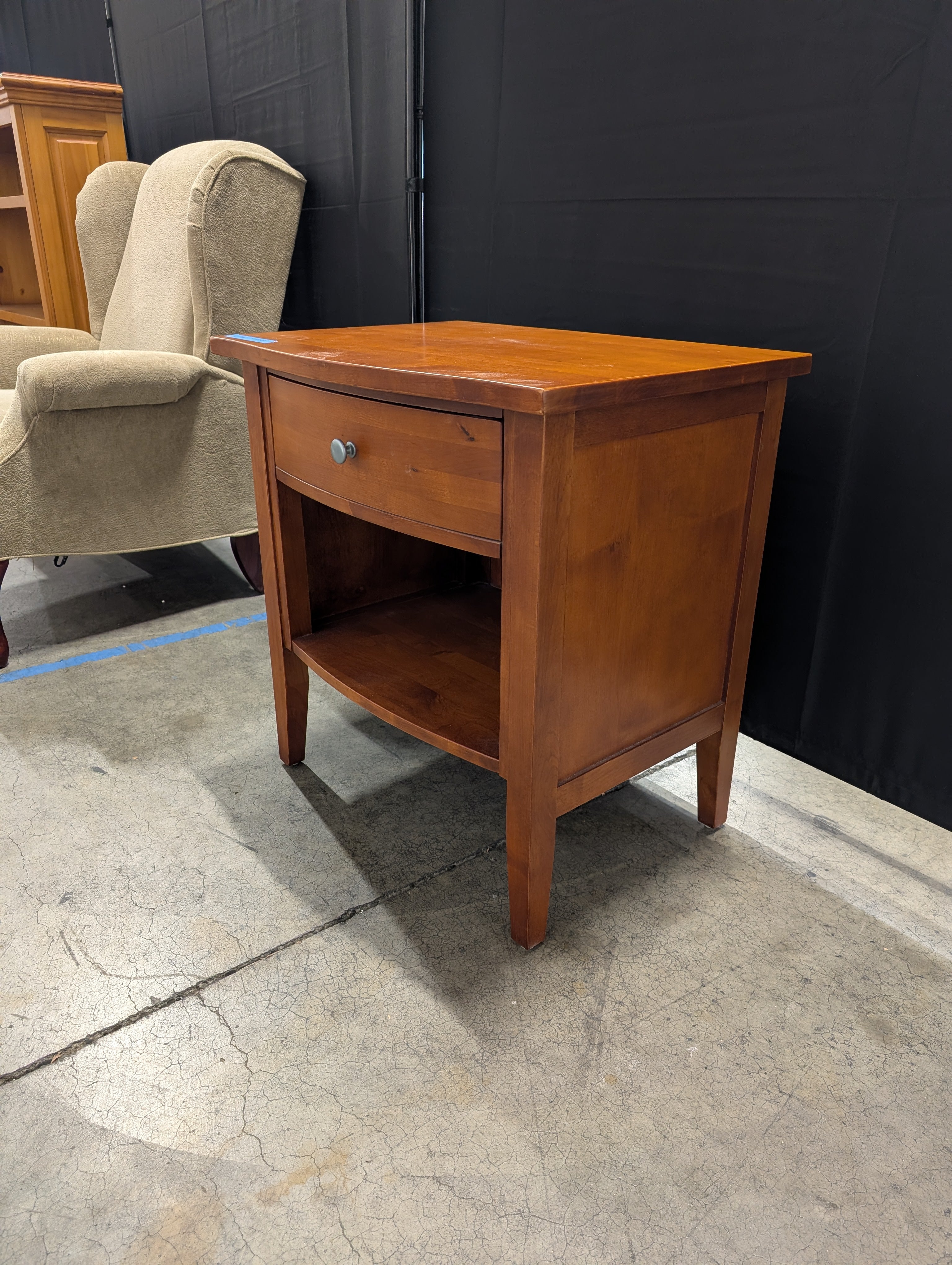 Tradewins Warm Brown Wood Nightstand with Drawer