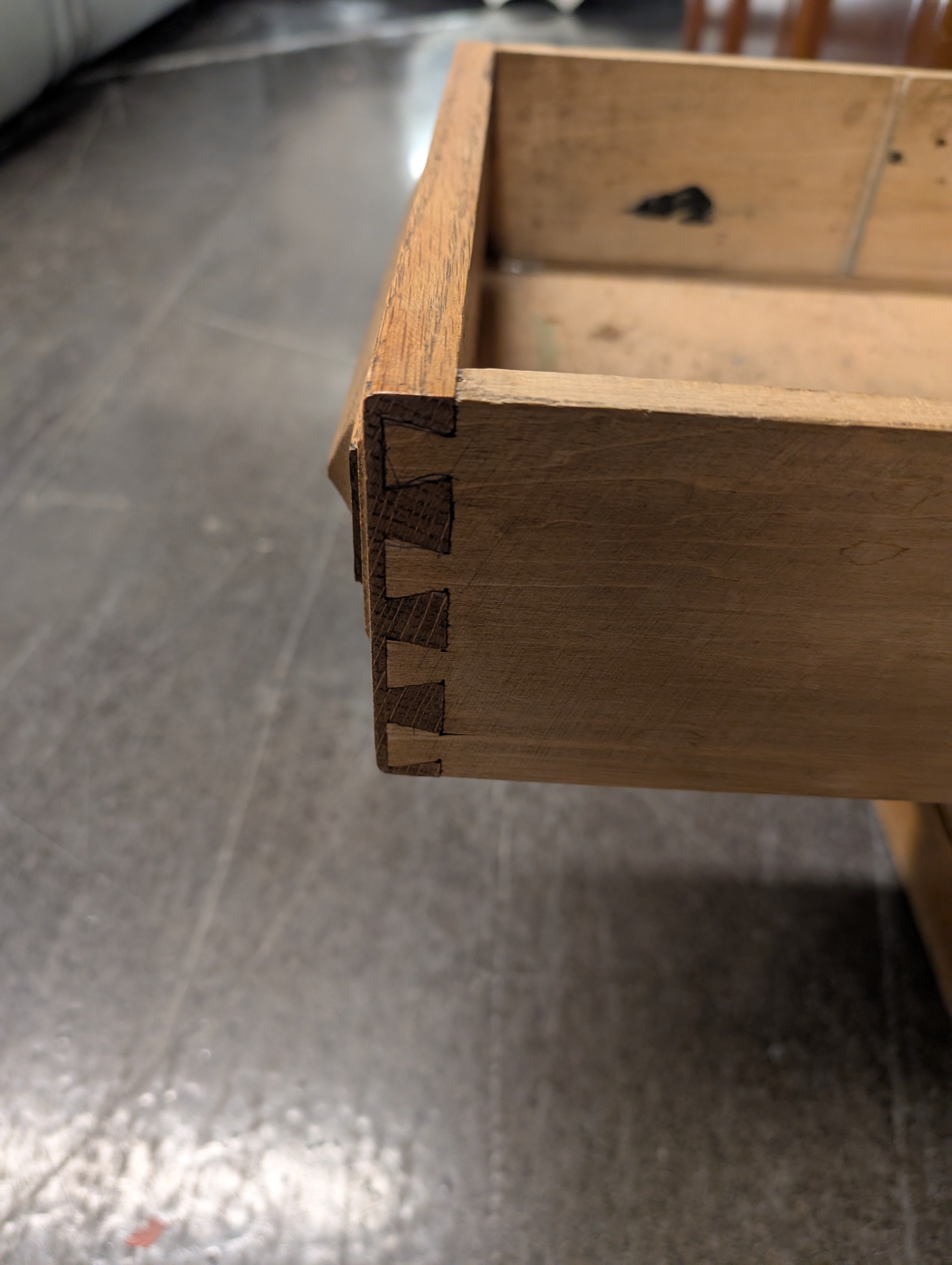 Vintage Oak Wood Roll Up Secretary Desk