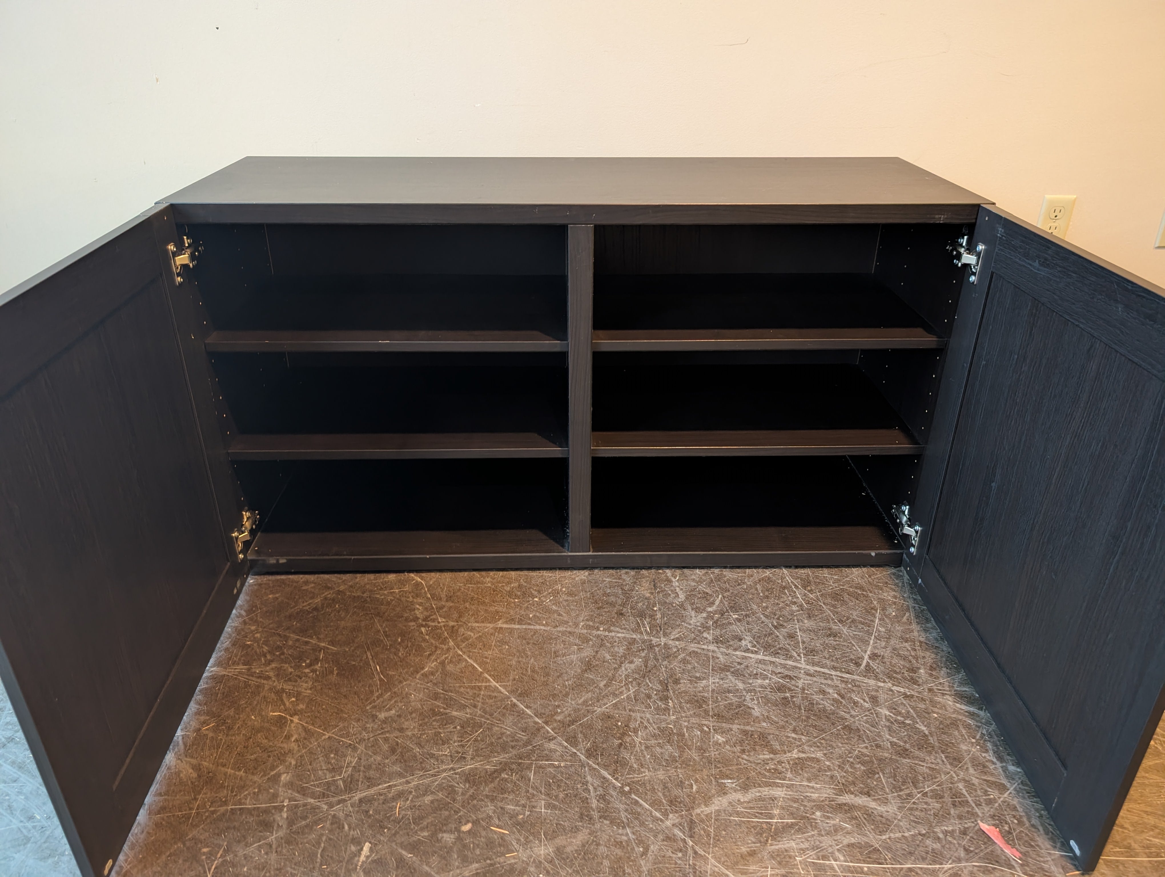 Dark Brown Two-Door Storage Cabinet