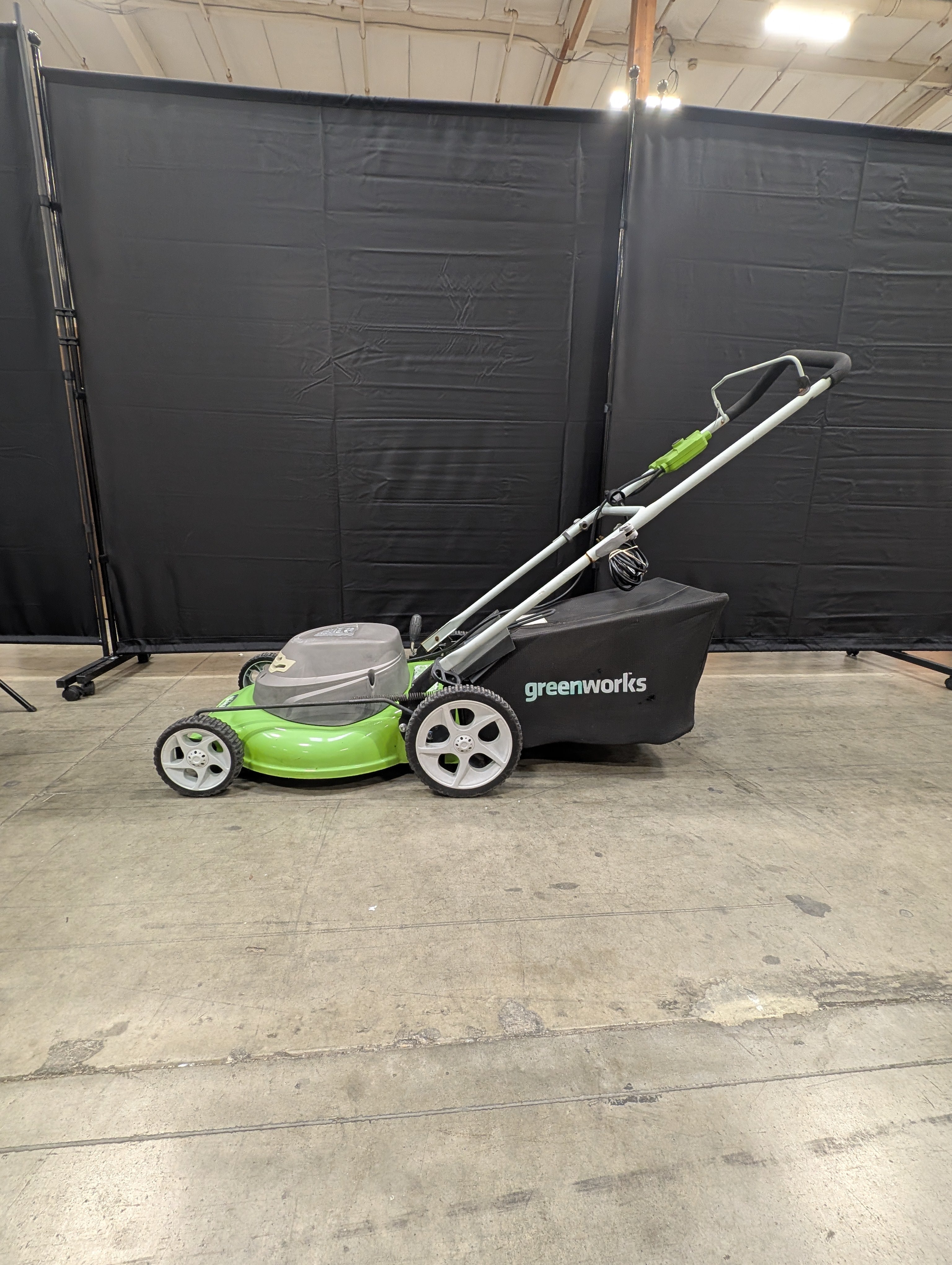 Used Greenworks 2412 Corded Electric Push Lawn Mower