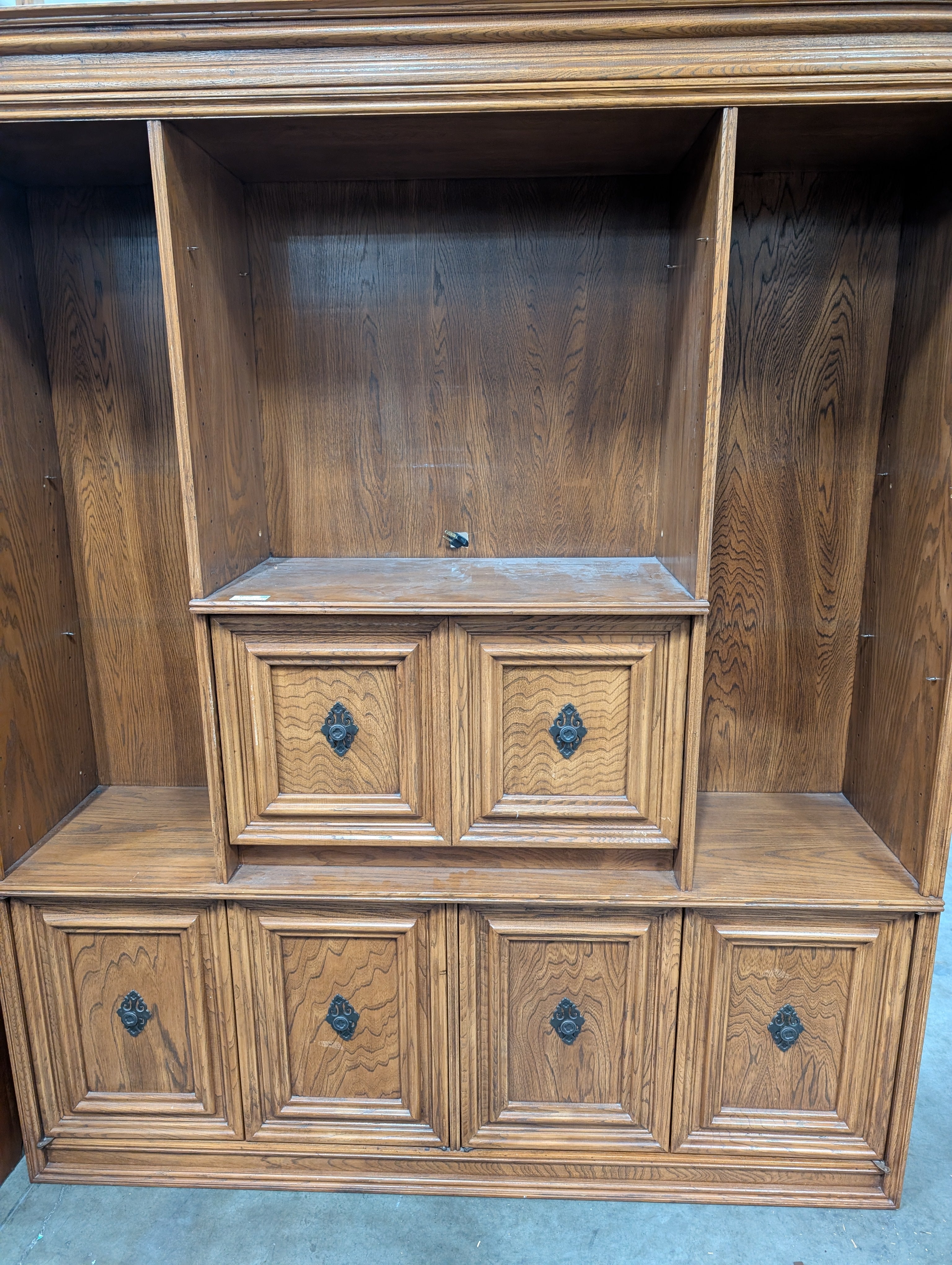 Mid-Century Modern Hardwood Entertainment Center