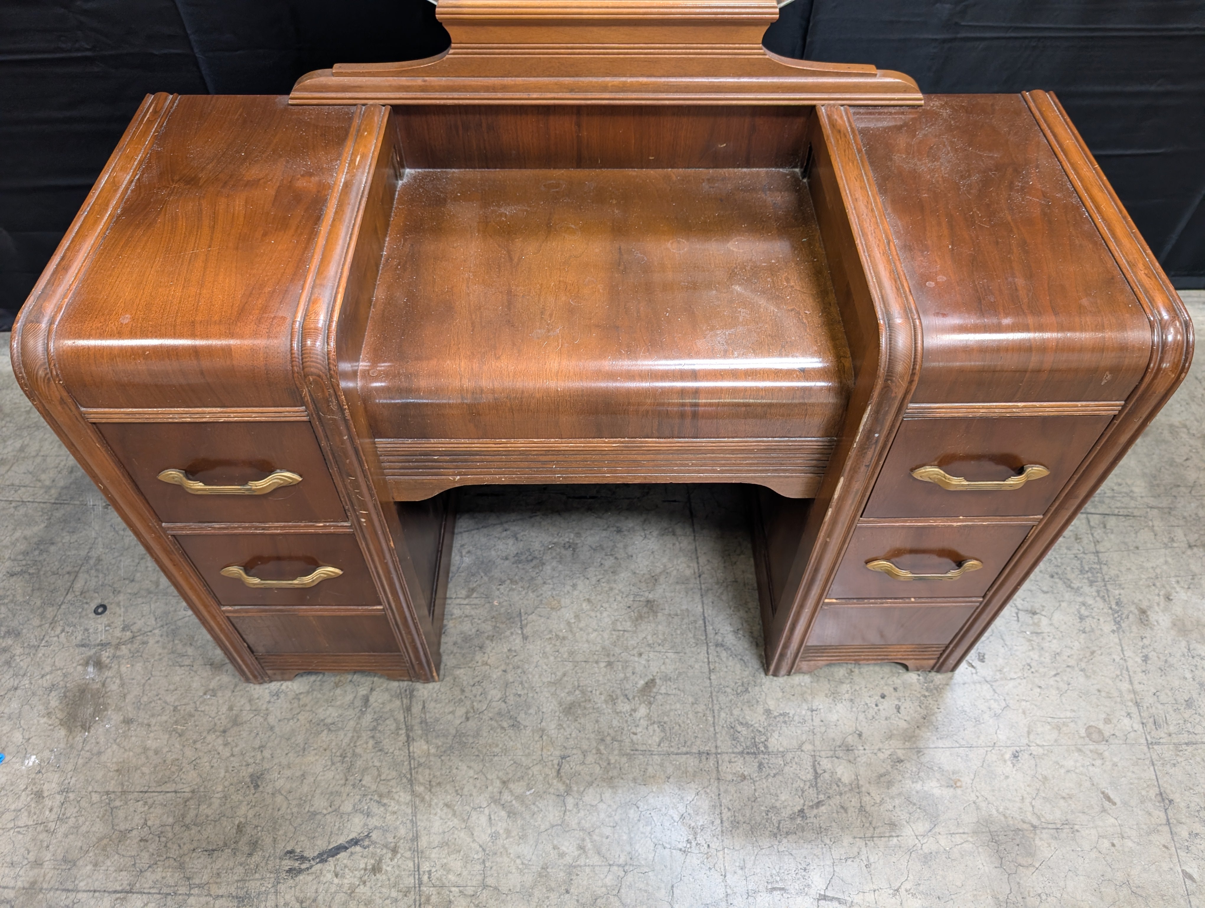 Vintage Art Deco Waterfall Vanity