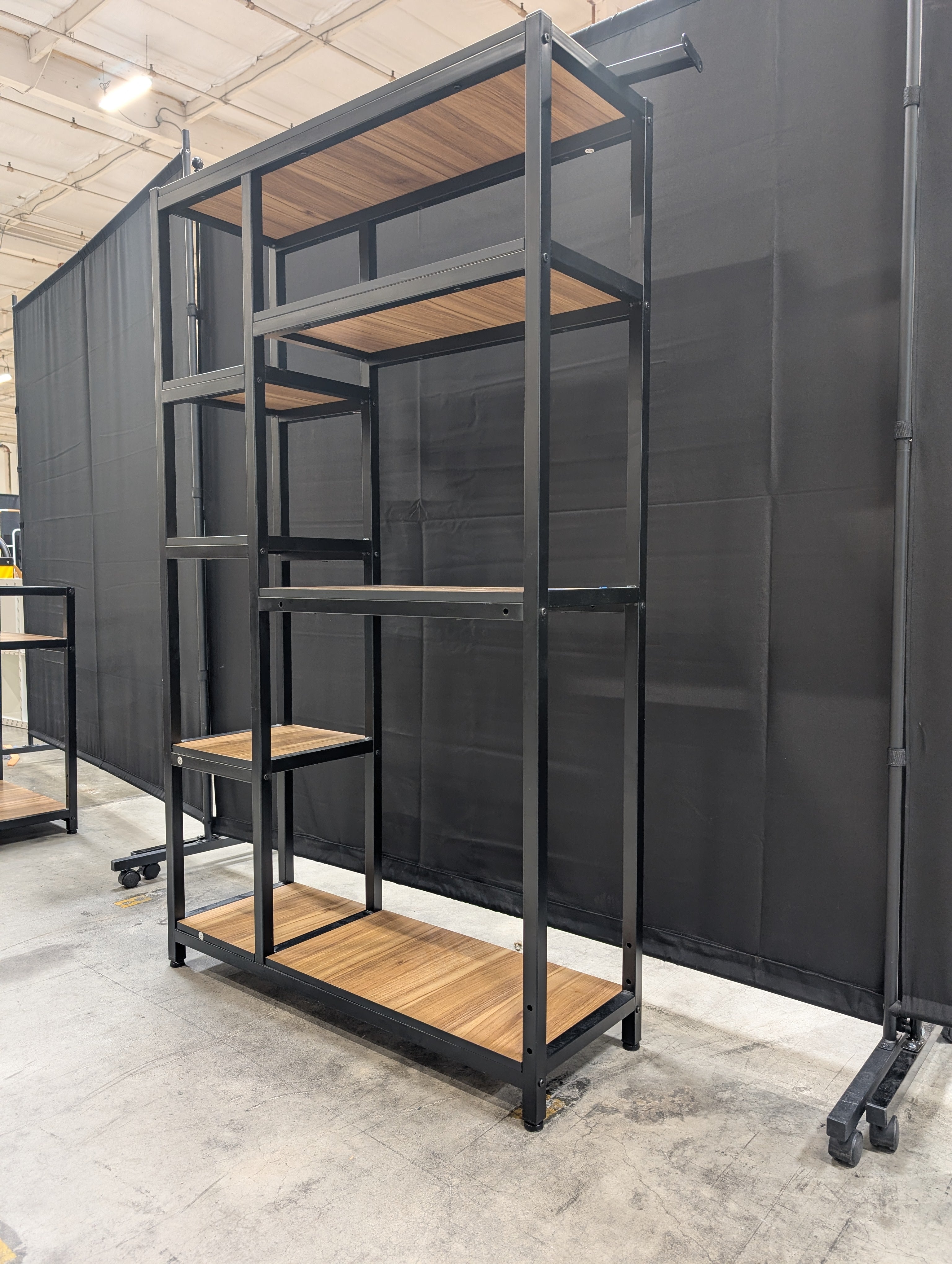 Modern Industrial Geometric Display Shelf