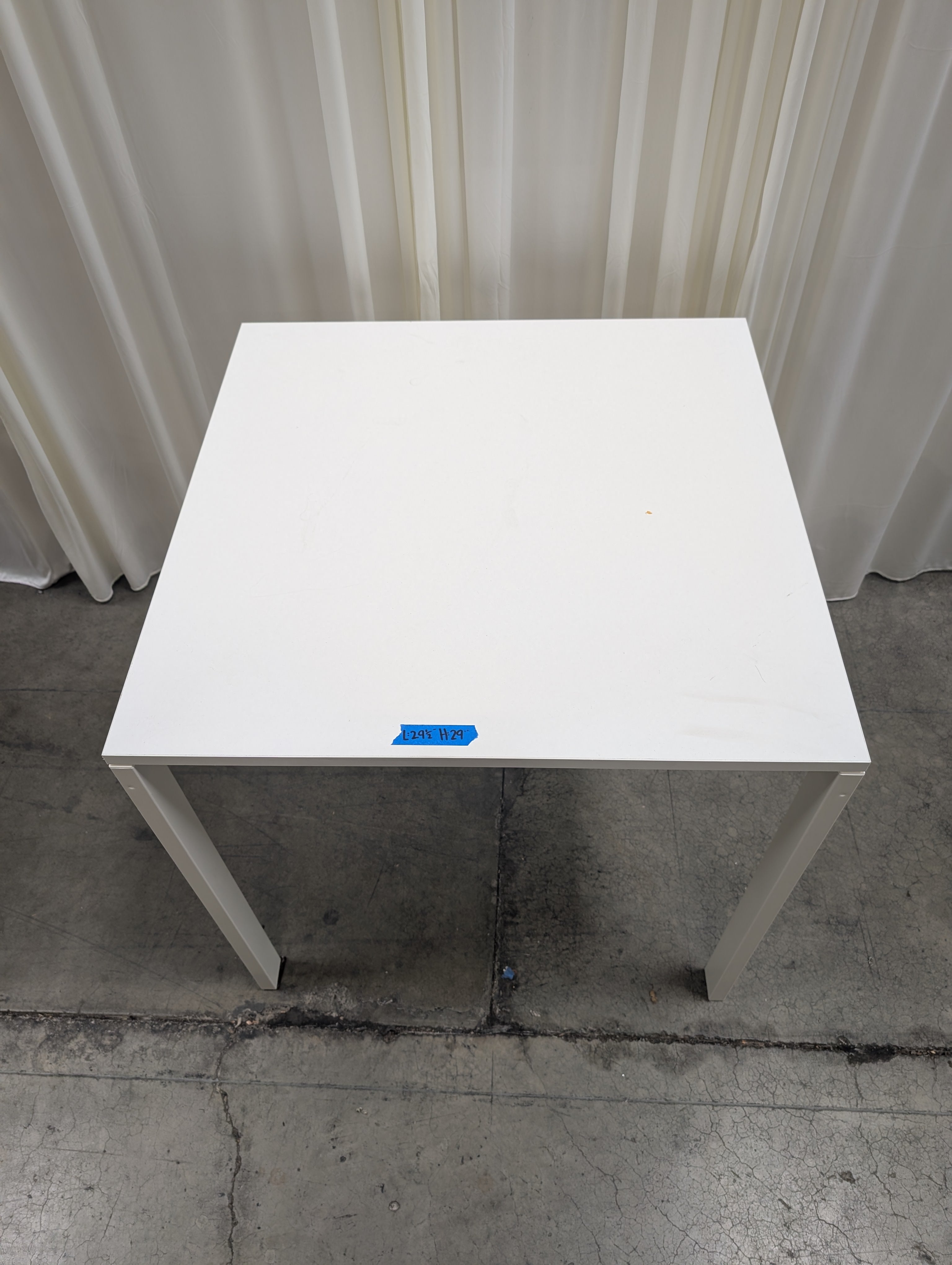 Simple White Square Dining Table