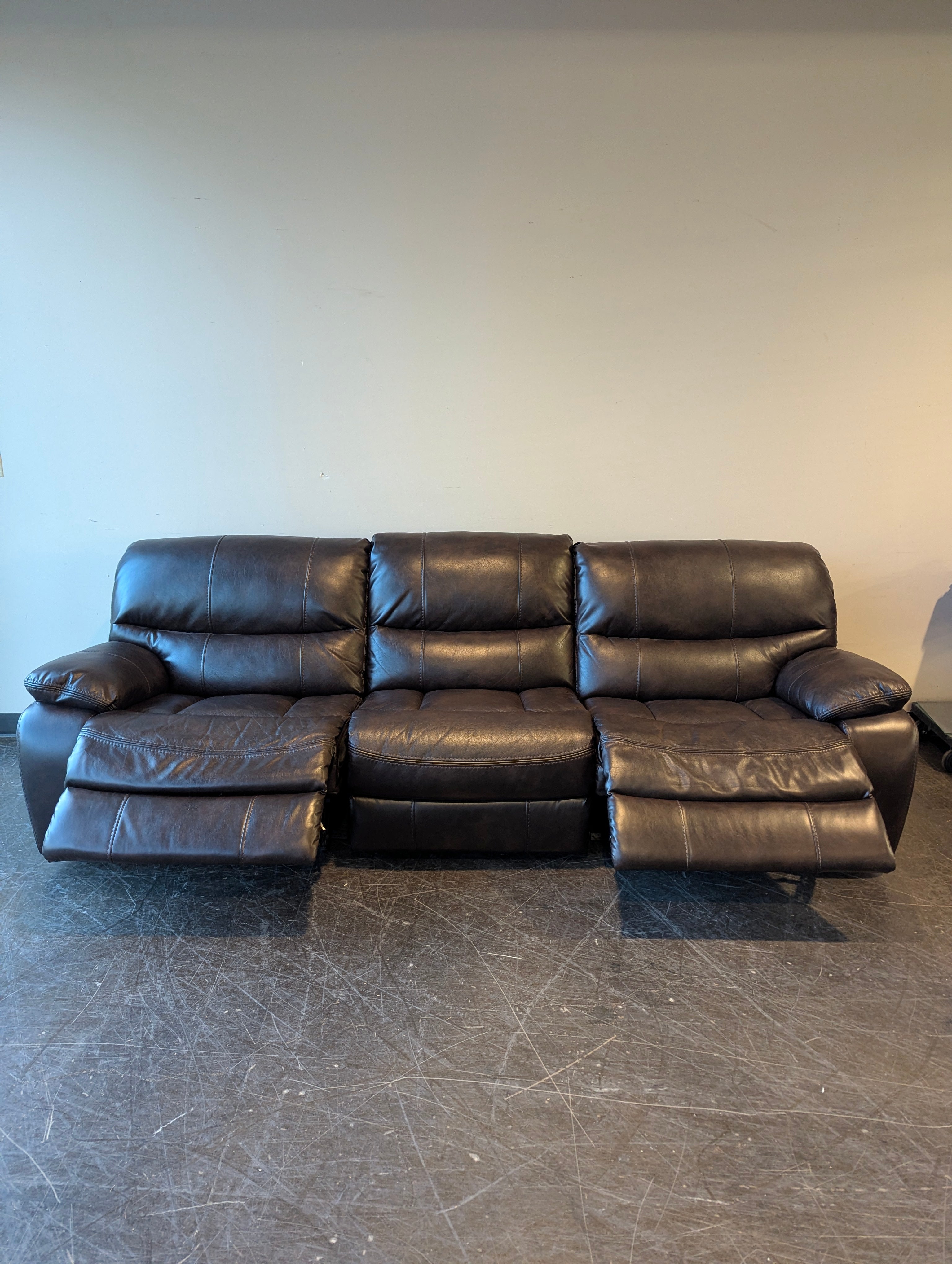 Comfortable Brown Reclining Sofa and Chair Set