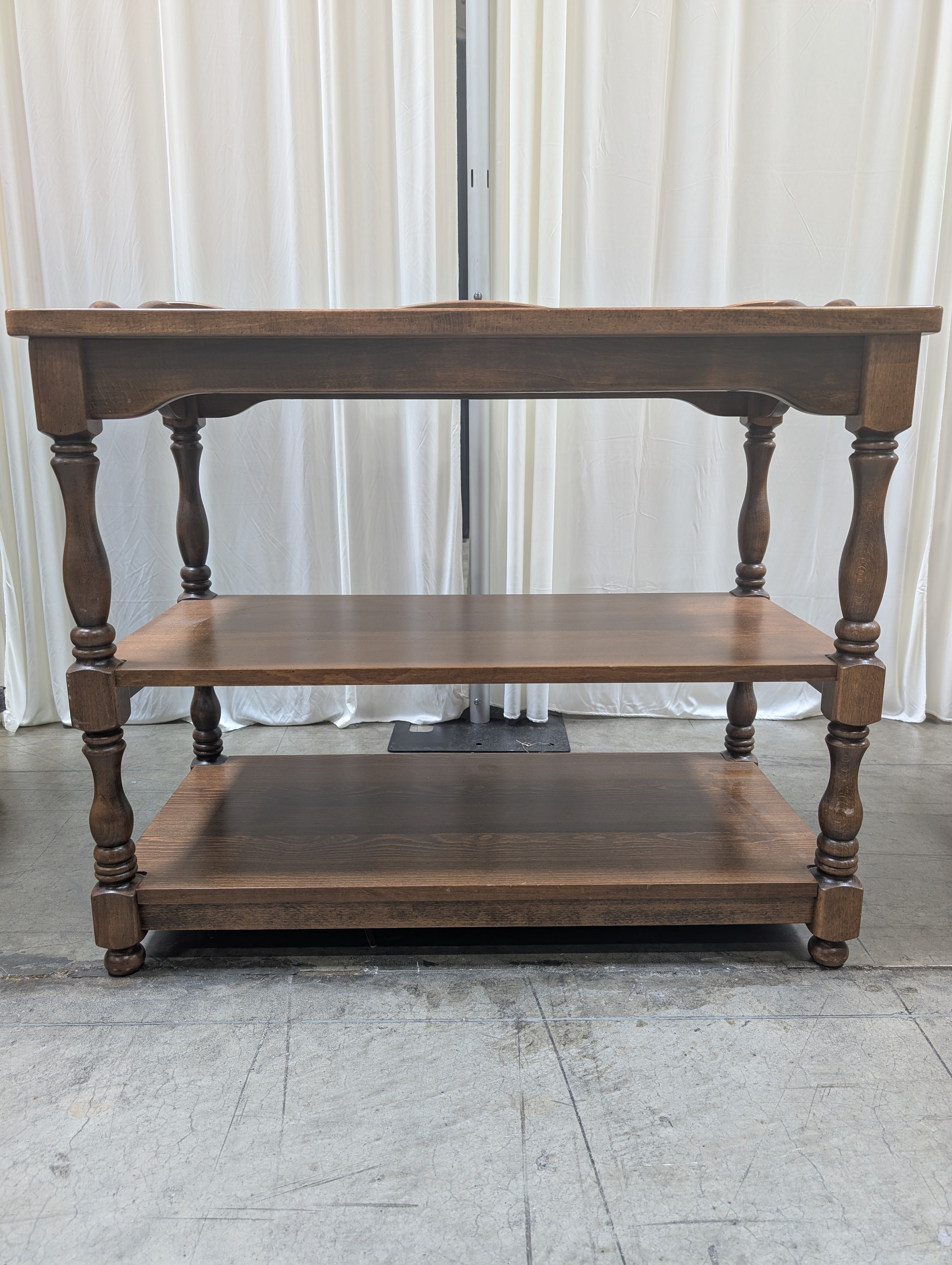 Traditional Wood Console Table with Shelves