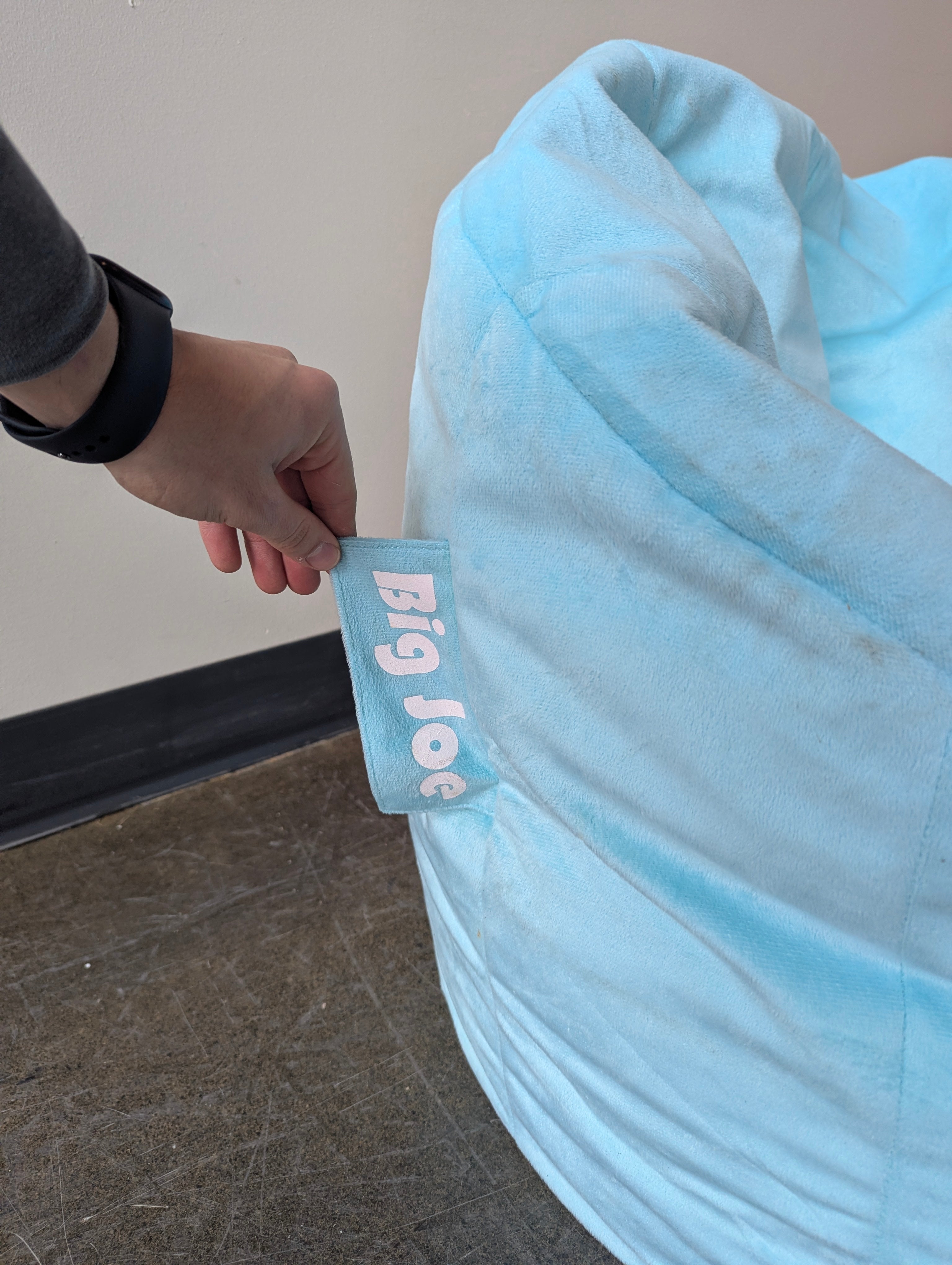 Kid's Size Big Joe Aqua Blue Bean Bag Chair