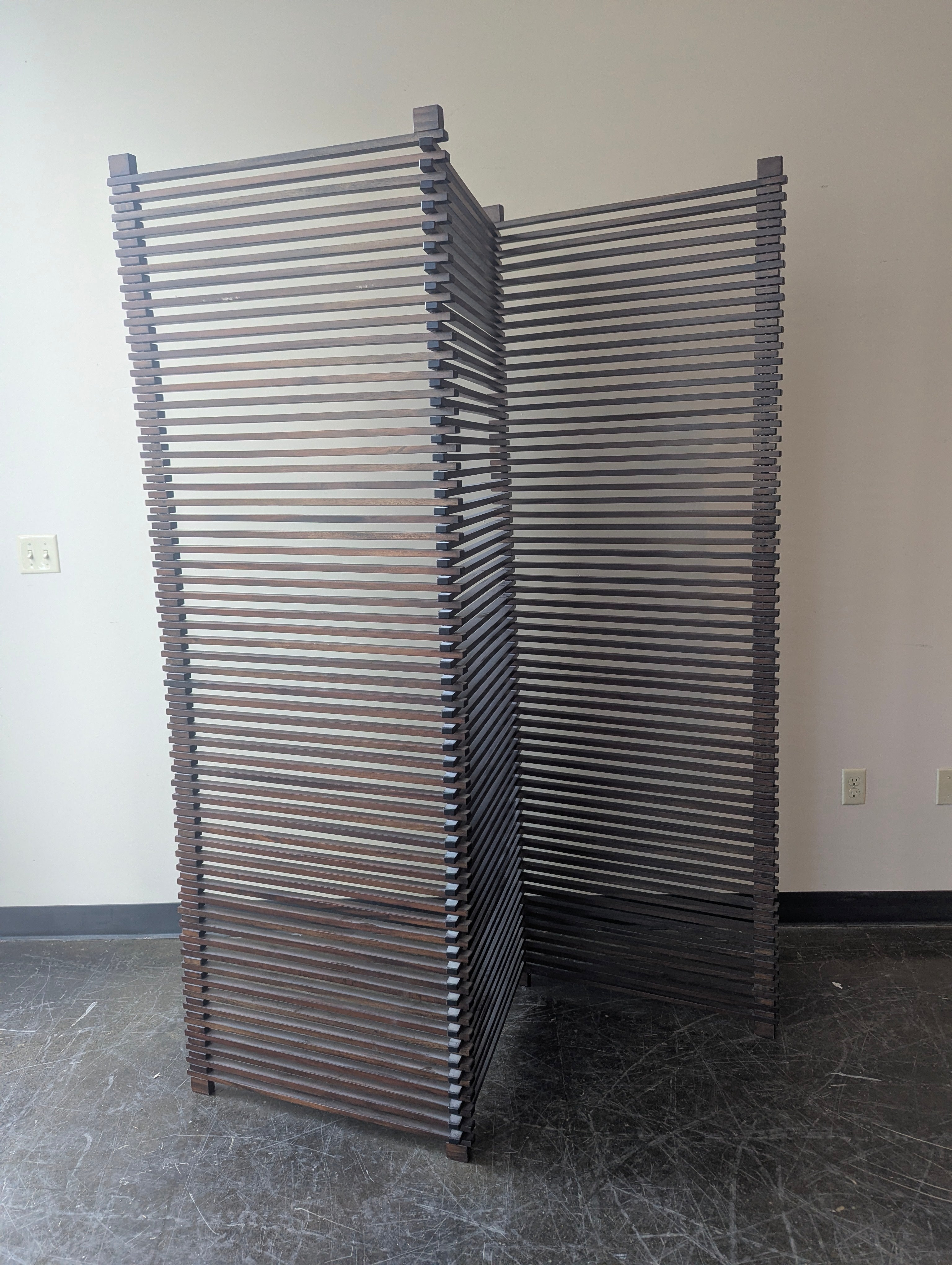 Mid-Century Modern Wood Room Divider