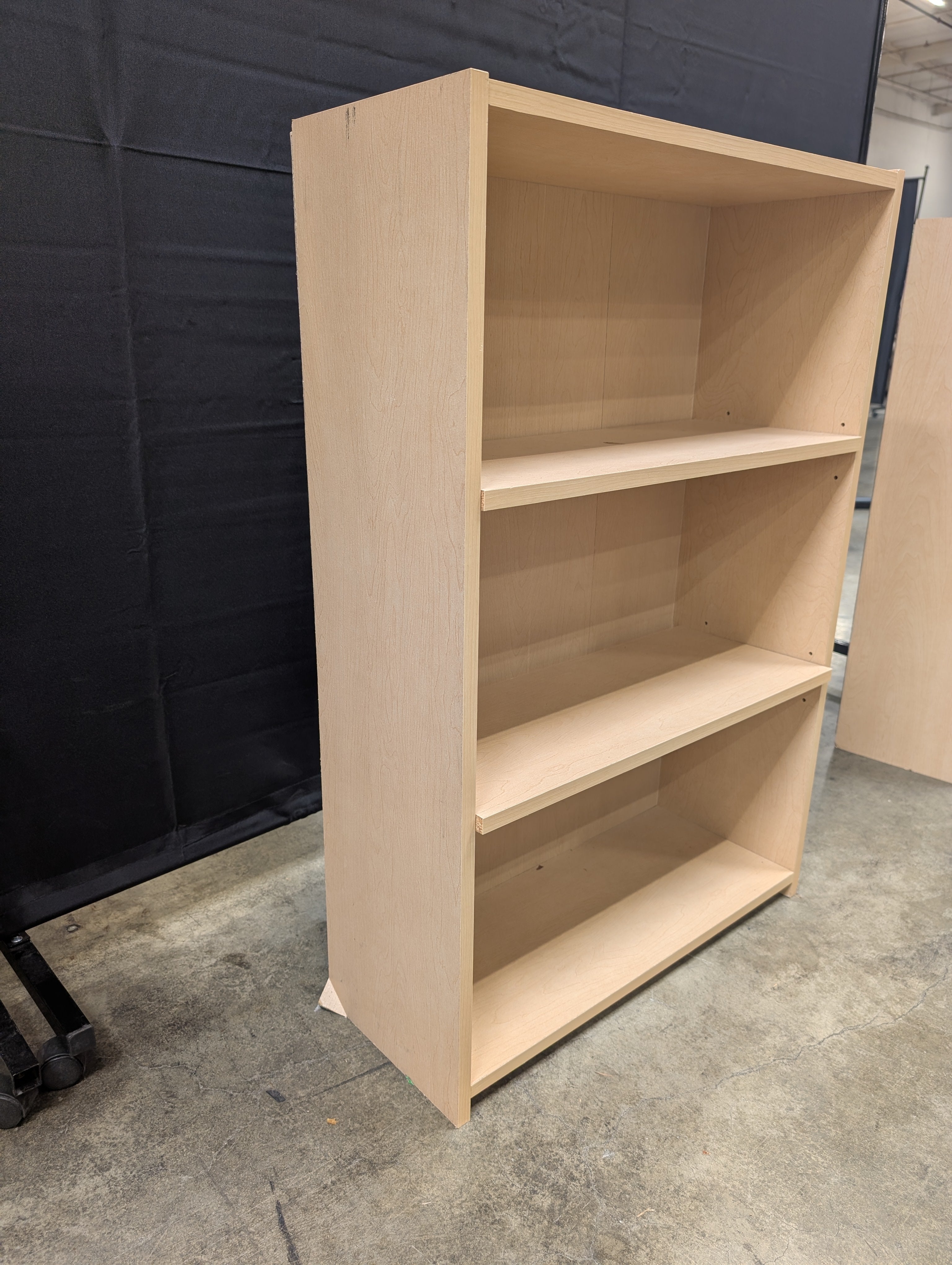 Three-Shelf Storage Bookcase in Light Wood