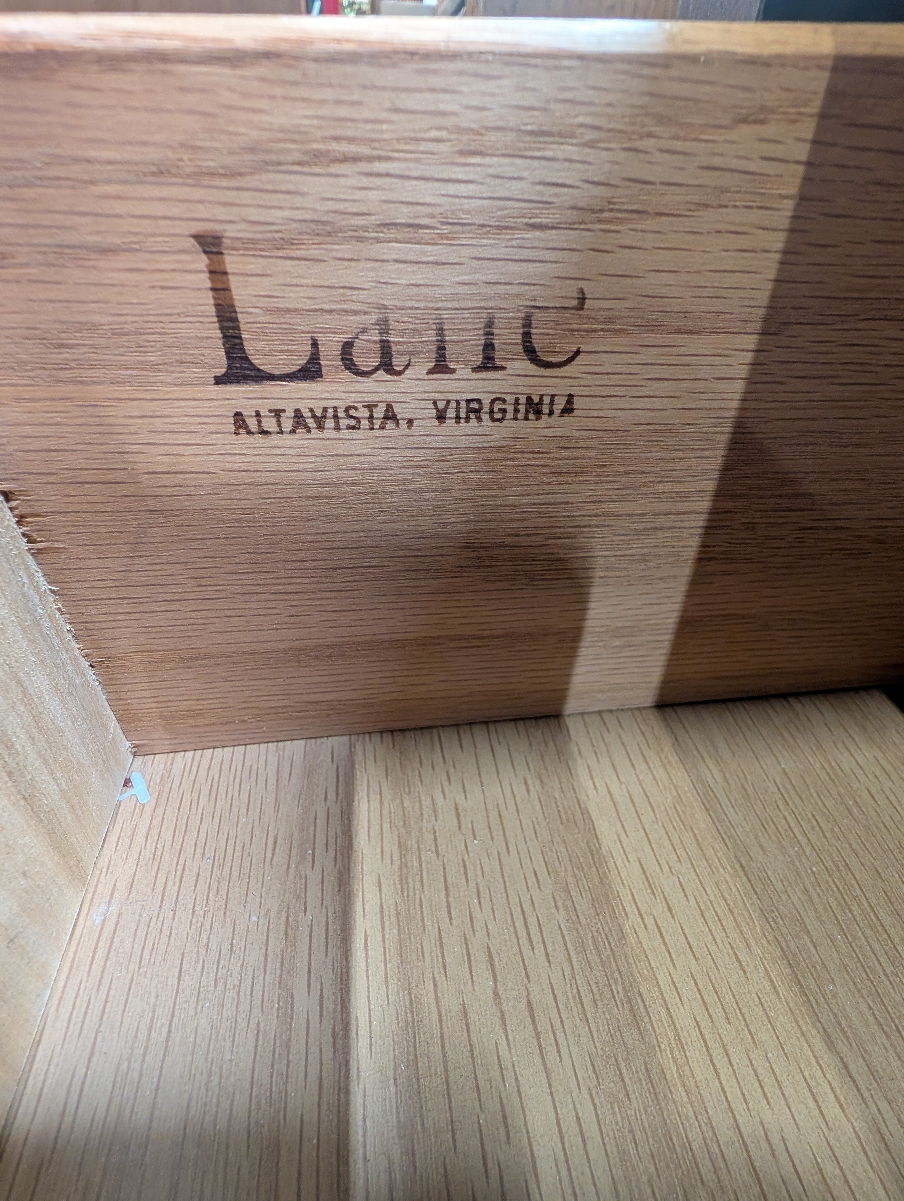 Lane Furniture Dark Wood Six-Drawer Dresser