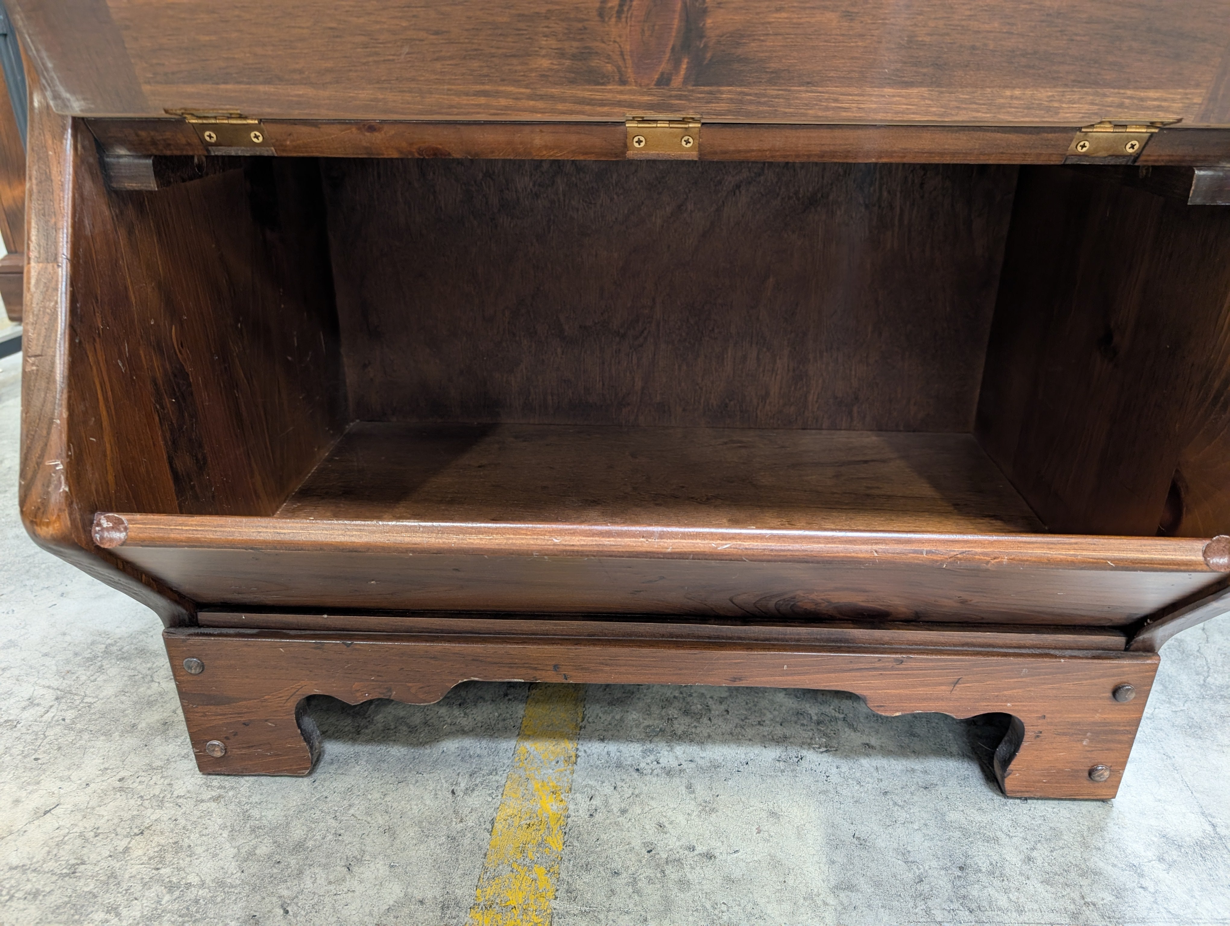 Ethan Allen Solid Wood Secretary Nightstand with Drop-Front Desk