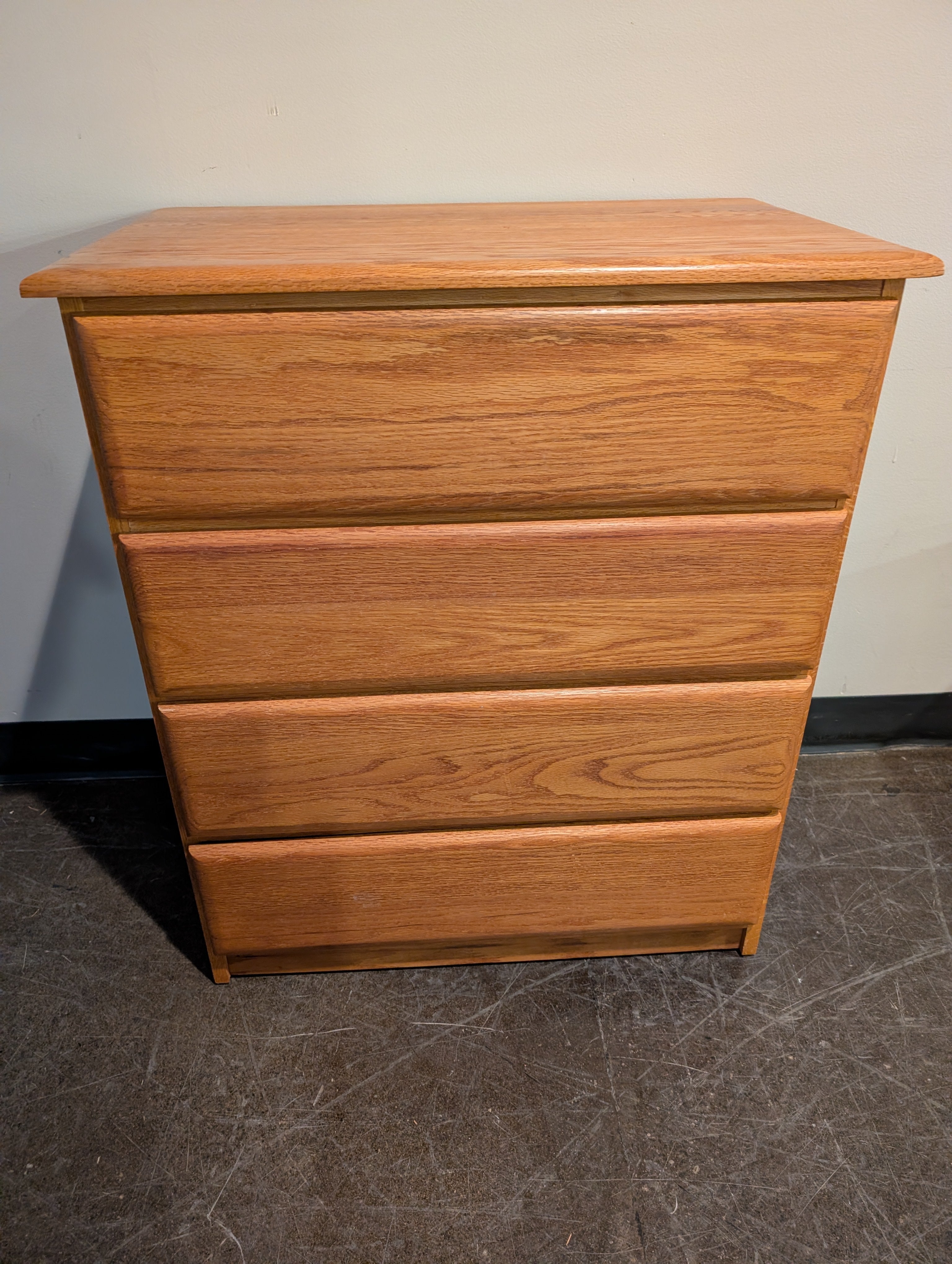 Warm Tone Wood 4-Drawer Chest of Drawers