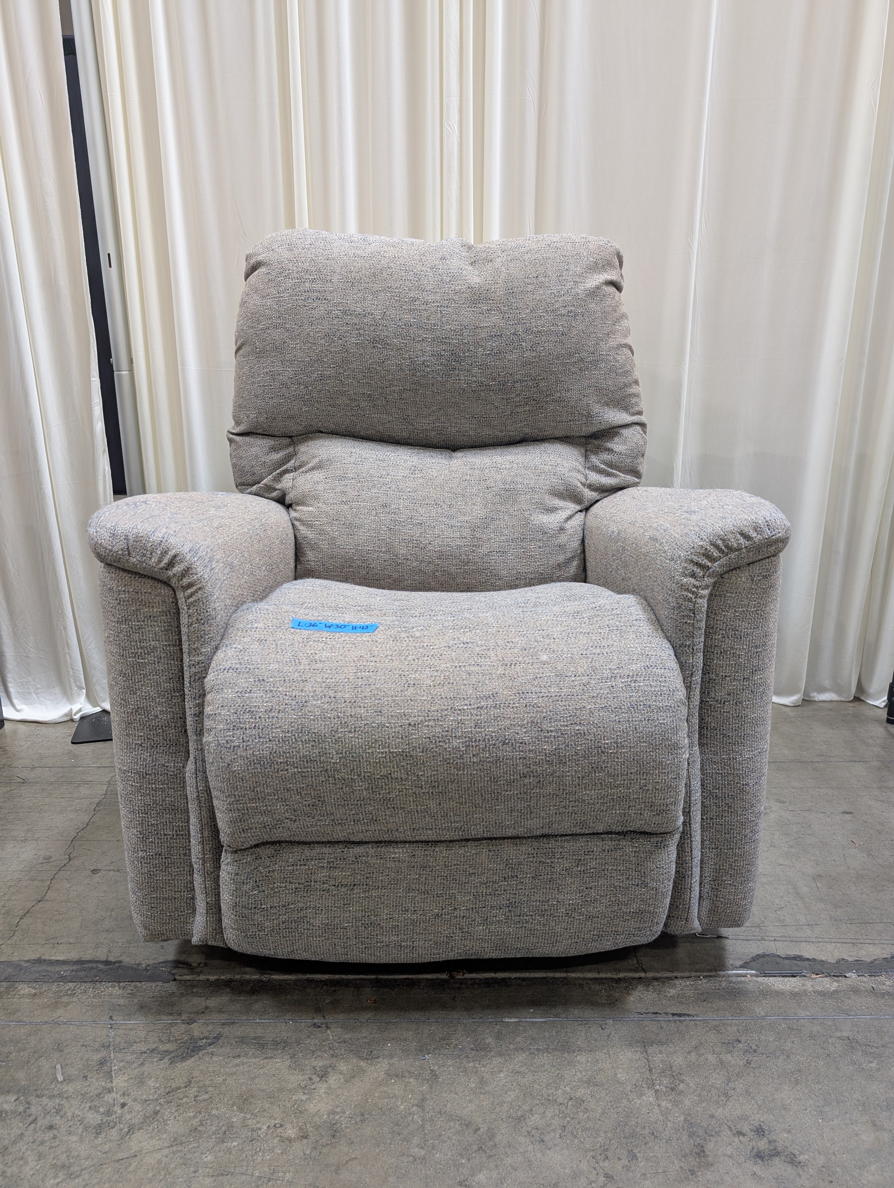 LaZboy Power Recliner in Grey Fabric