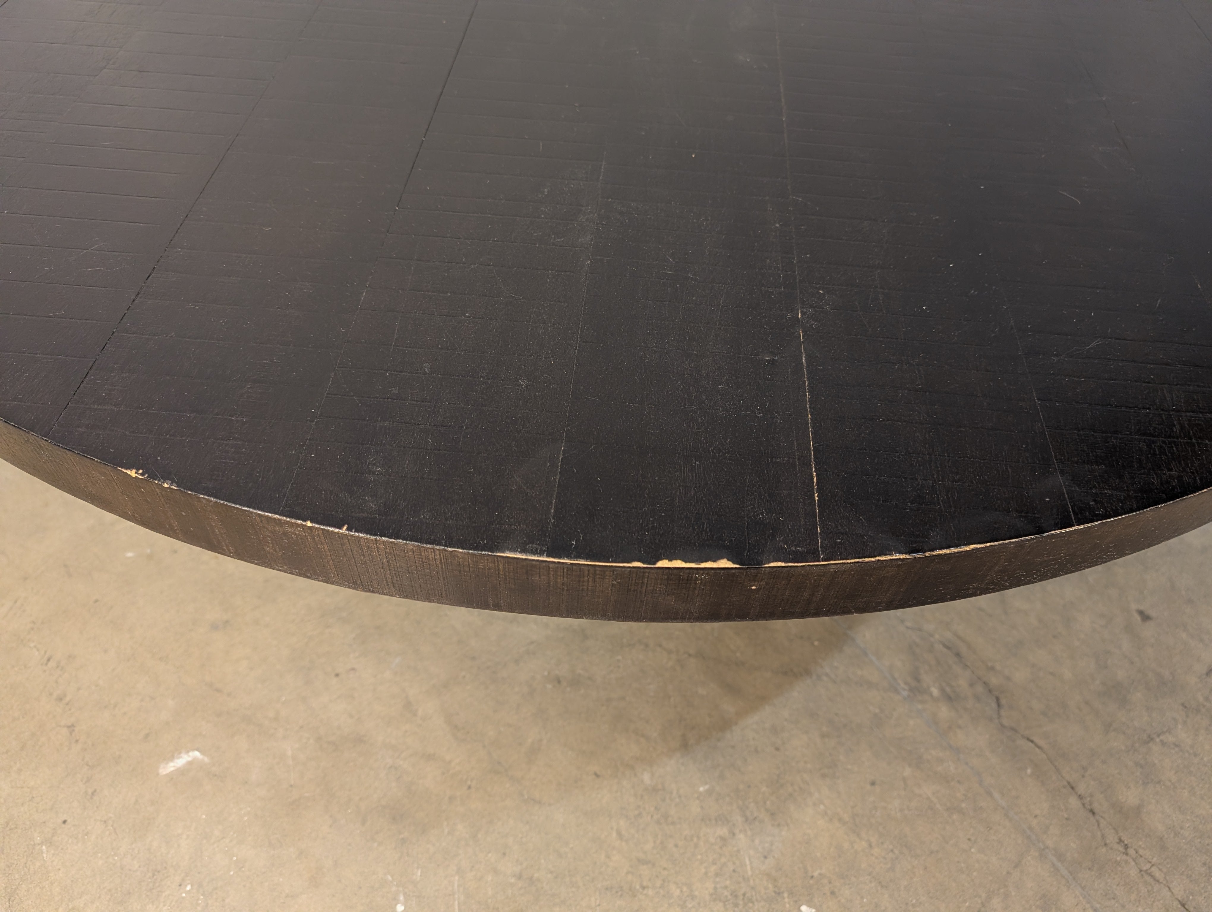 Modern Round Charcoal Coffee Table with Textured Surface
