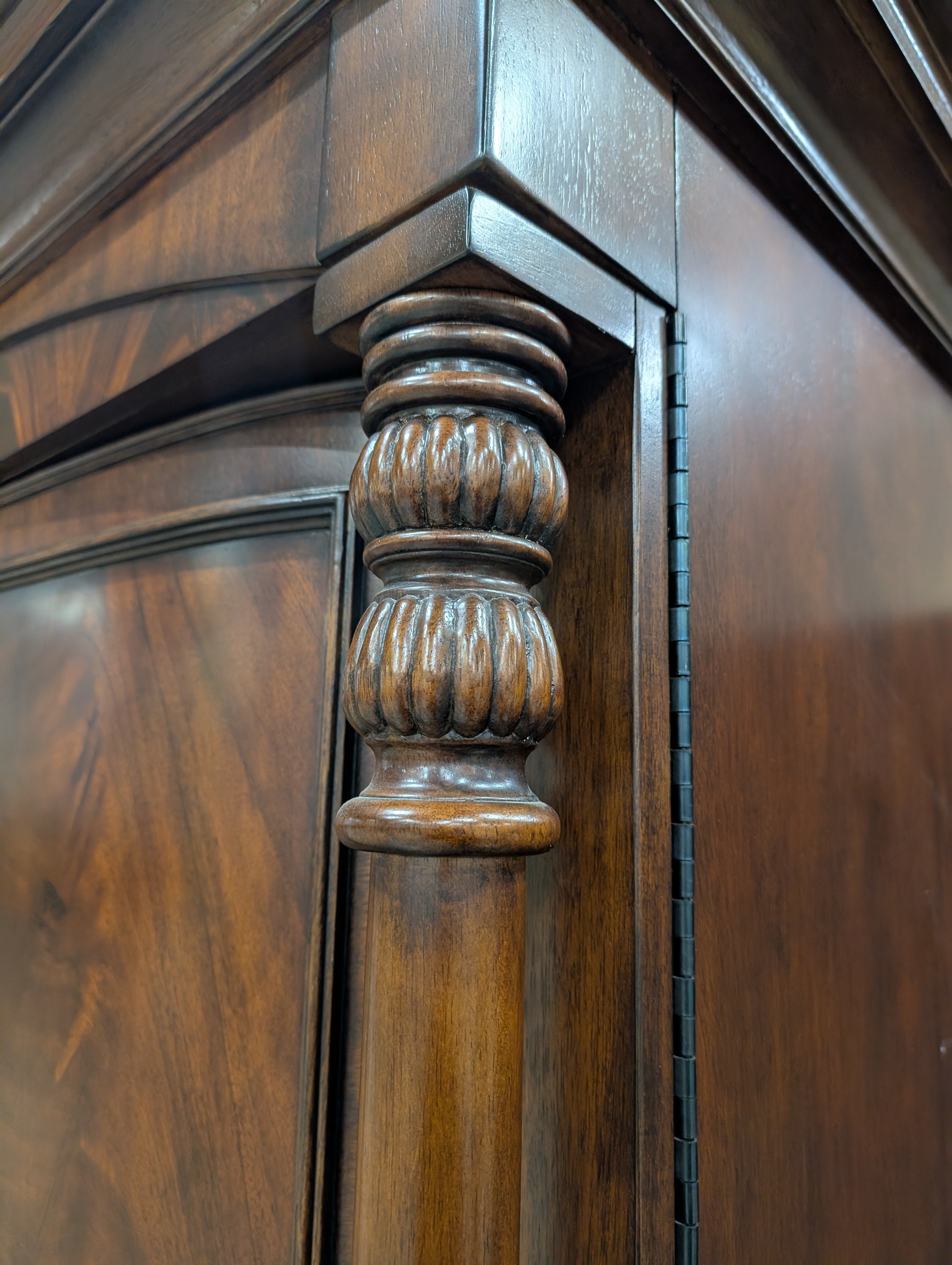 Traditional Dark Hardwood Armoire Dresser Combo