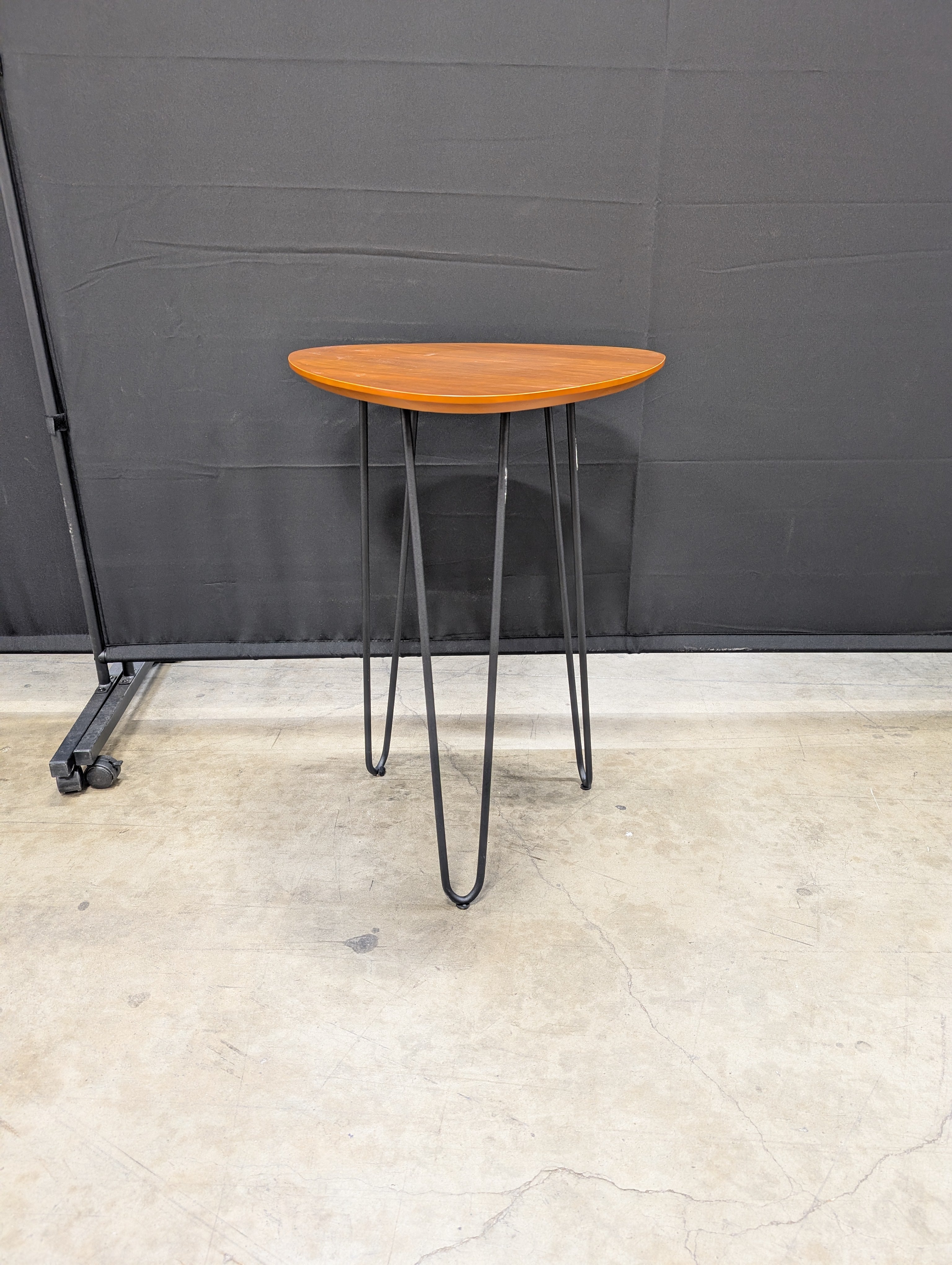 Walker Edison Triangular Wood Top Side Table