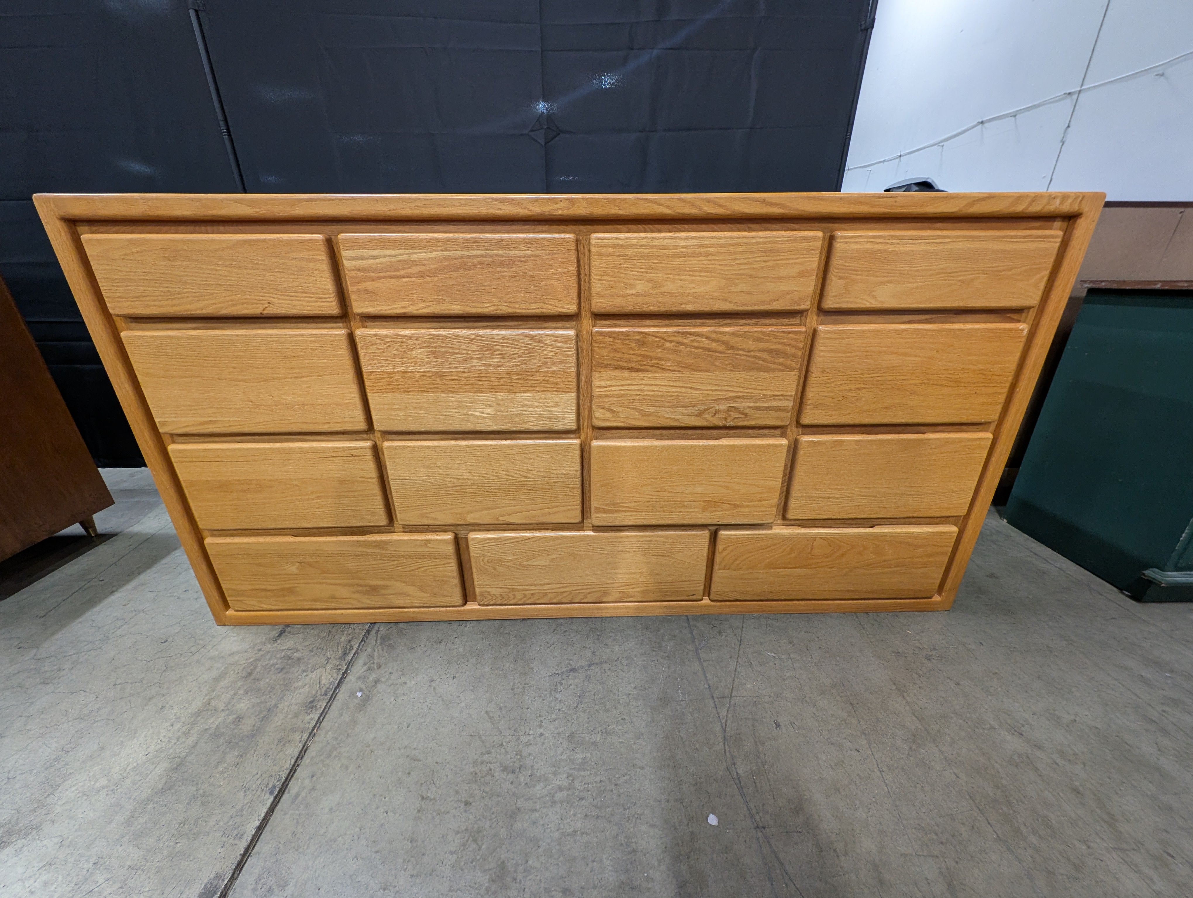 Natural Wood Multi-Drawer Dresser Cabinet