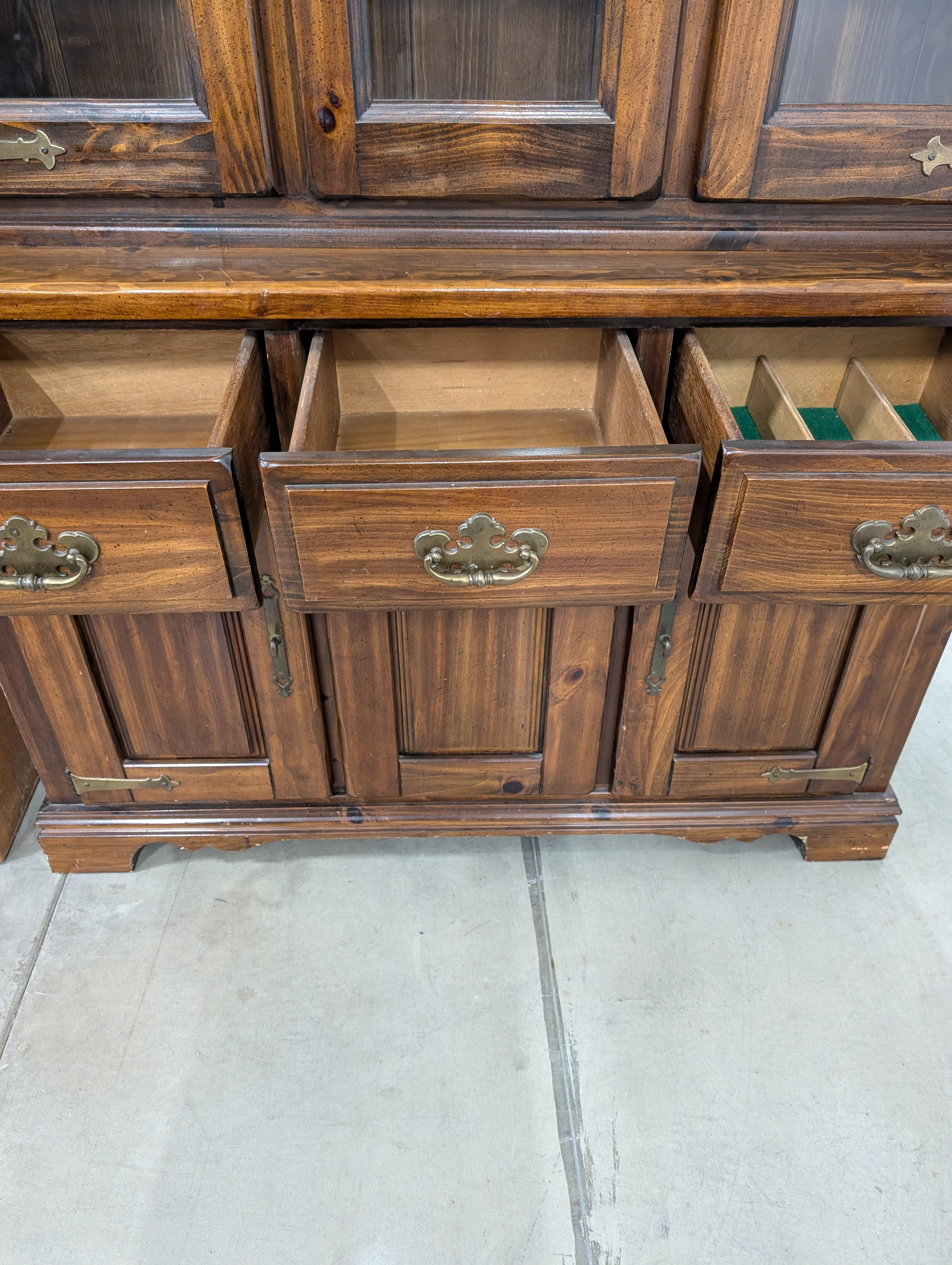 Virginia House Wood Display Hutch Cabinet